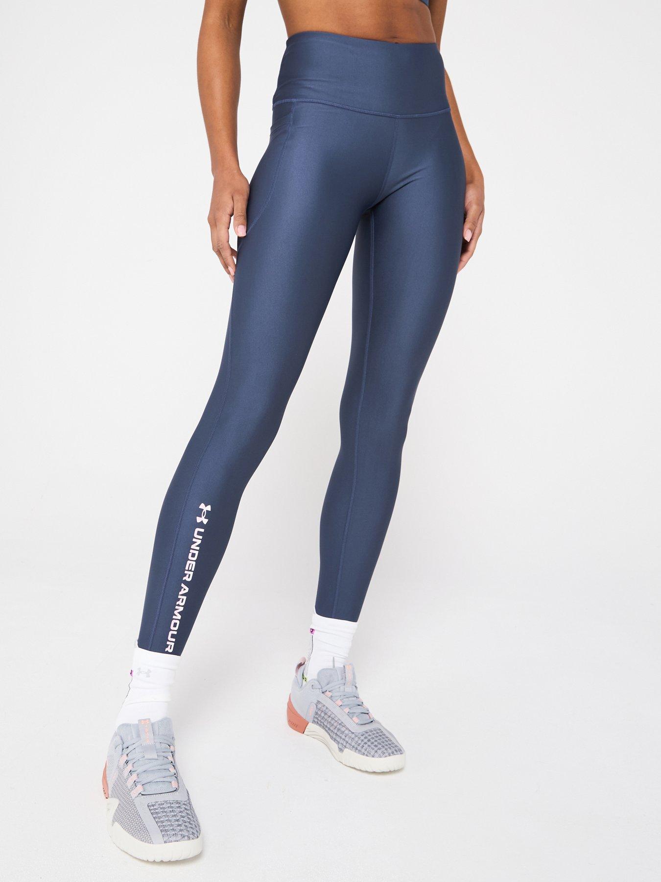 UNDER ARMOUR Womens Training Tech Branded Tights - Grey