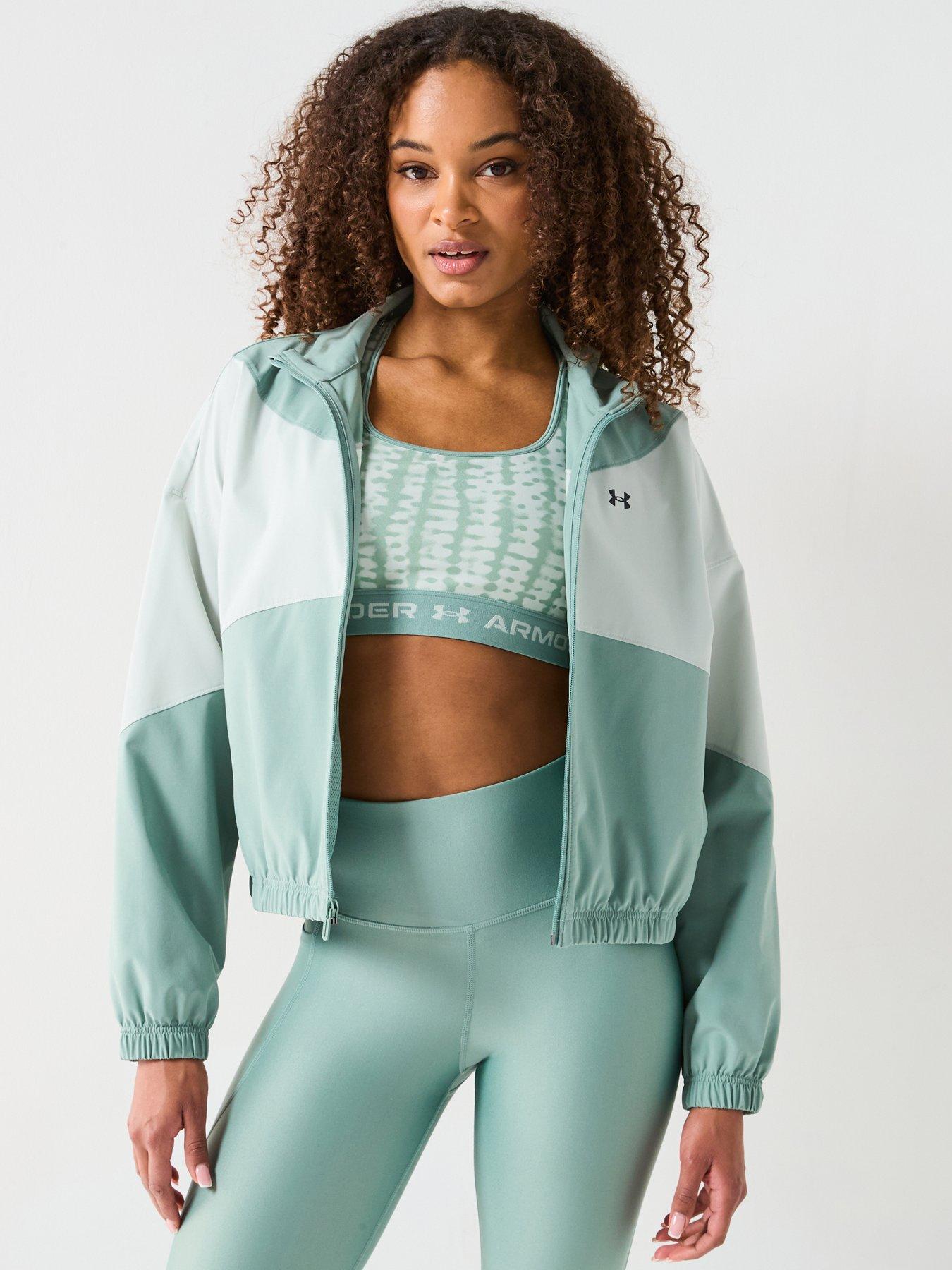 Image of UNDER ARMOUR Womens Training Rival Woven Jacket - Green