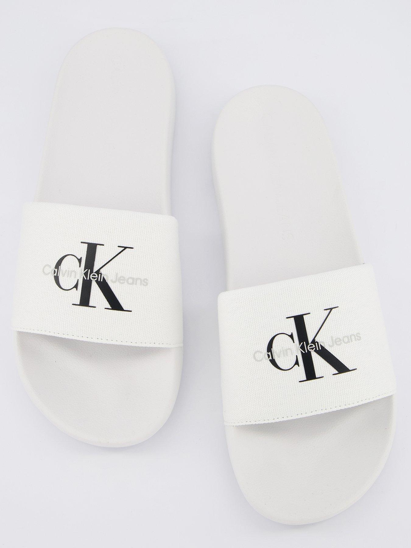 Image 3 of 6 of Calvin Klein Logo Slides - White