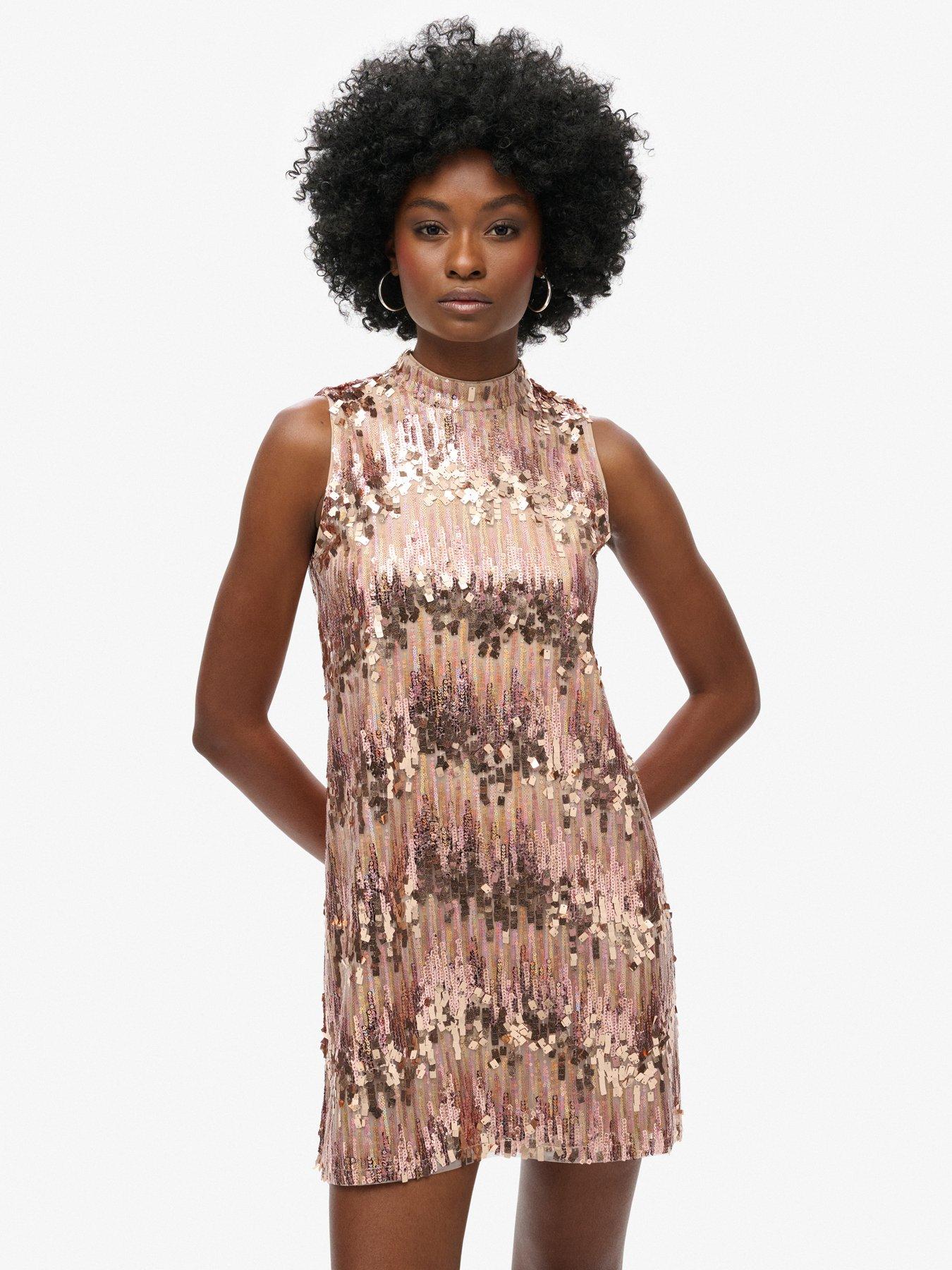 superdry-a-line-fringe-sequin-dress-pink