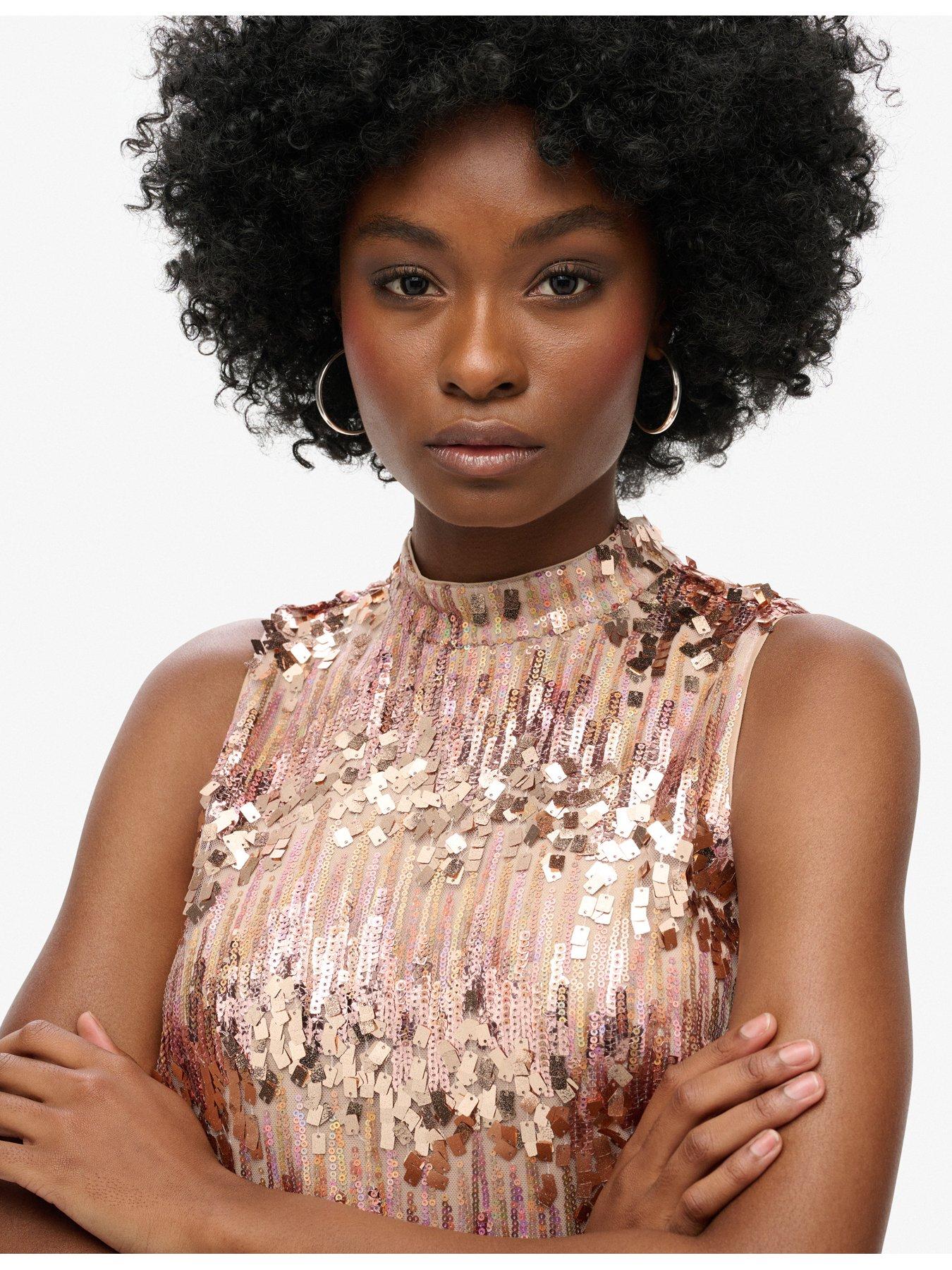 superdry-a-line-fringe-sequin-dress-pinkdetail