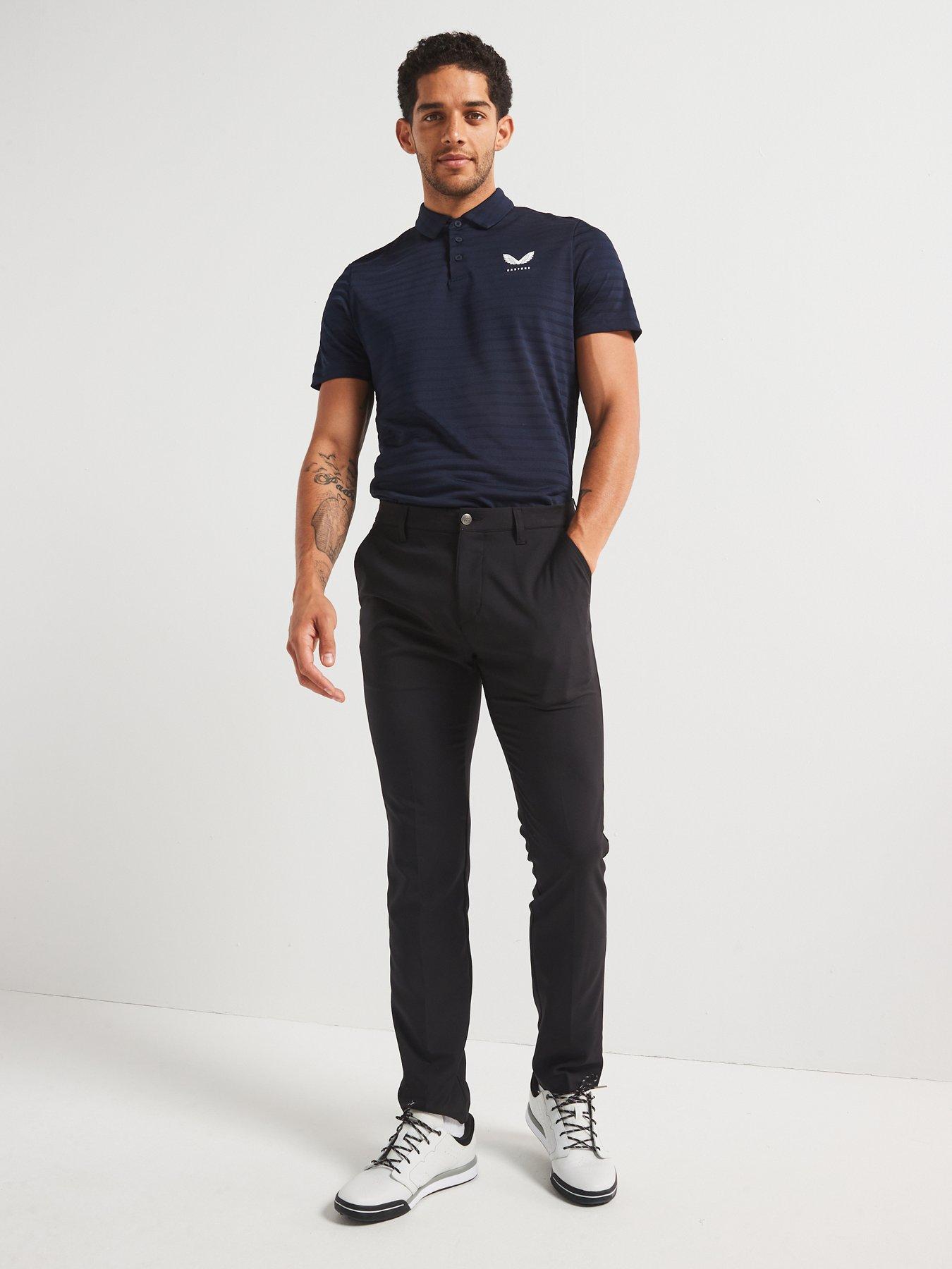 Image 3 of 6 of Castore Mens Golf Pinnacle Polo Striped - Navy