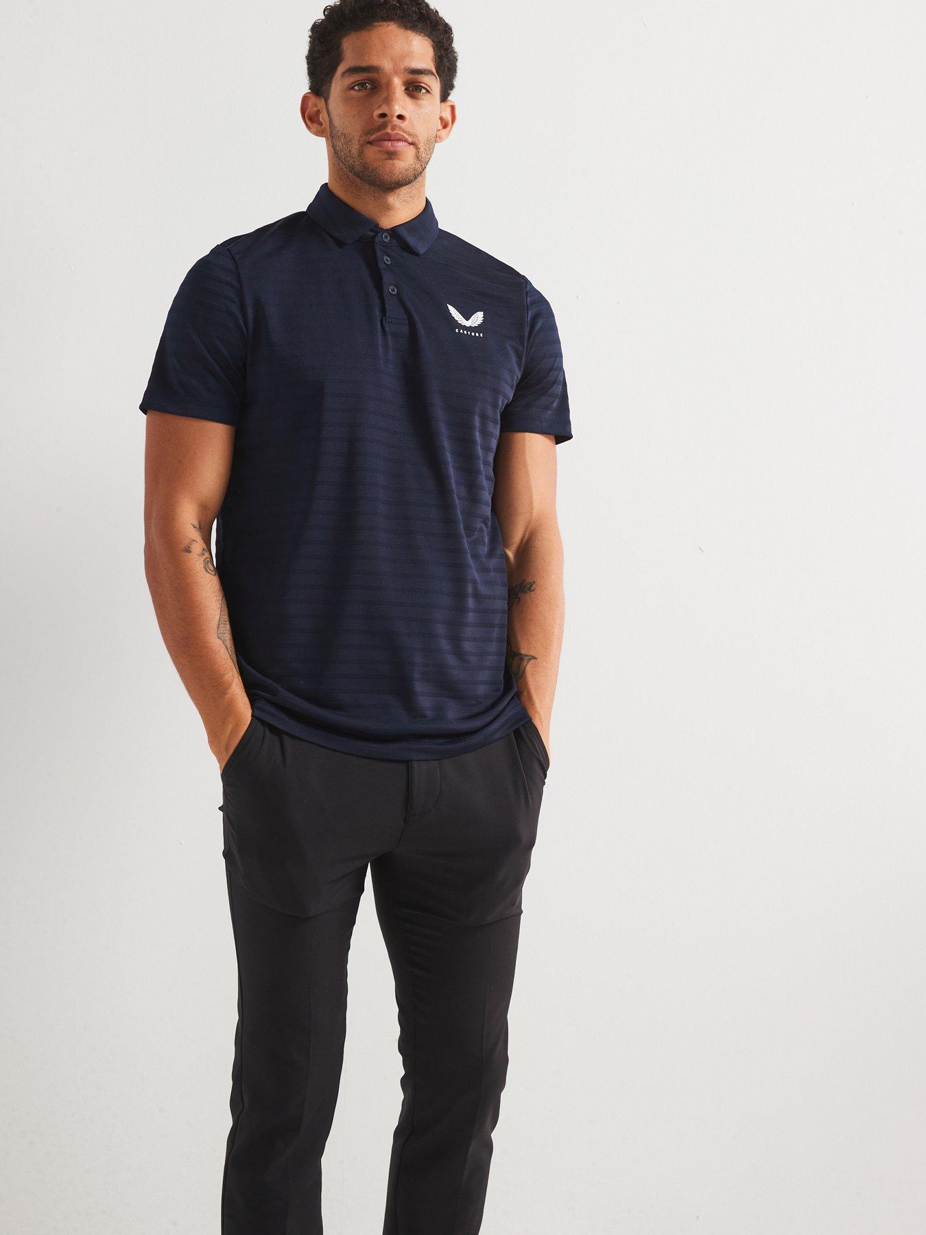 Image 6 of 6 of Castore Mens Golf Pinnacle Polo Striped - Navy