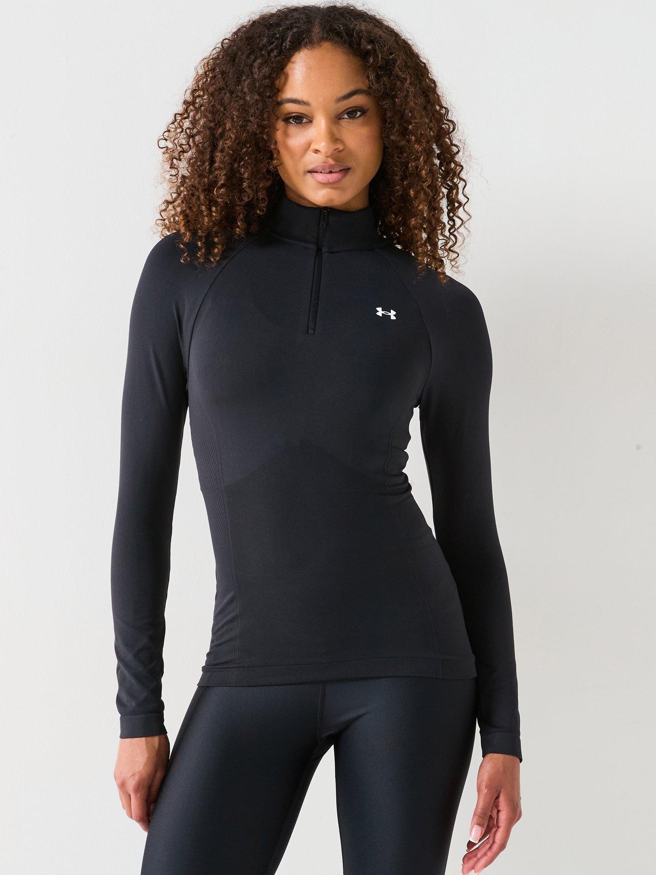 under-armour-womens-training-vanish-seamless-14-zip-top-black