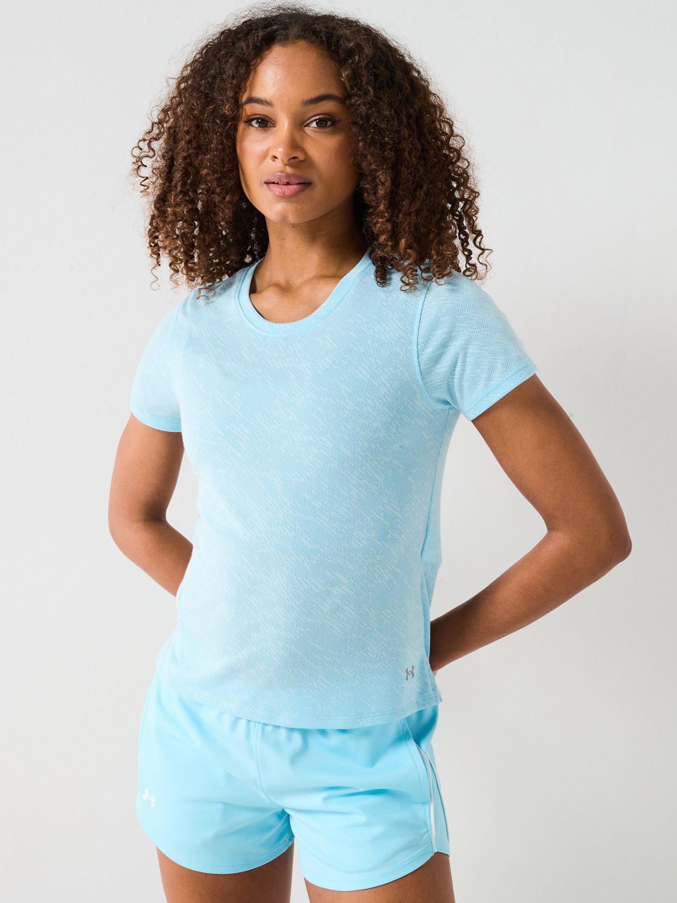 undefined Women's Running Launch Camo T-Shirt - Blue