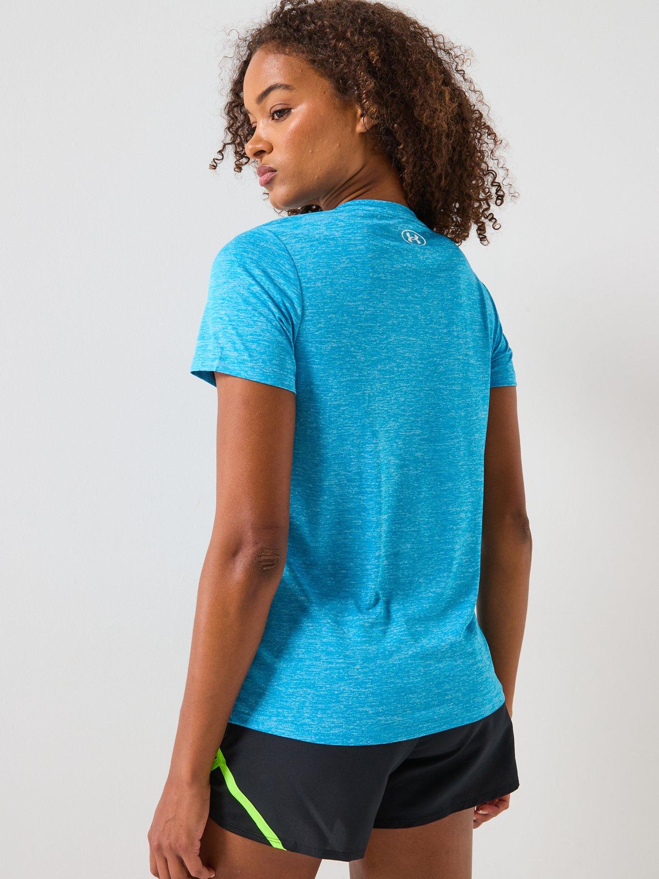 Image 2 of 6 of UNDER ARMOUR Womens Training Tech Twist V-Neck T-Shirt - Blue