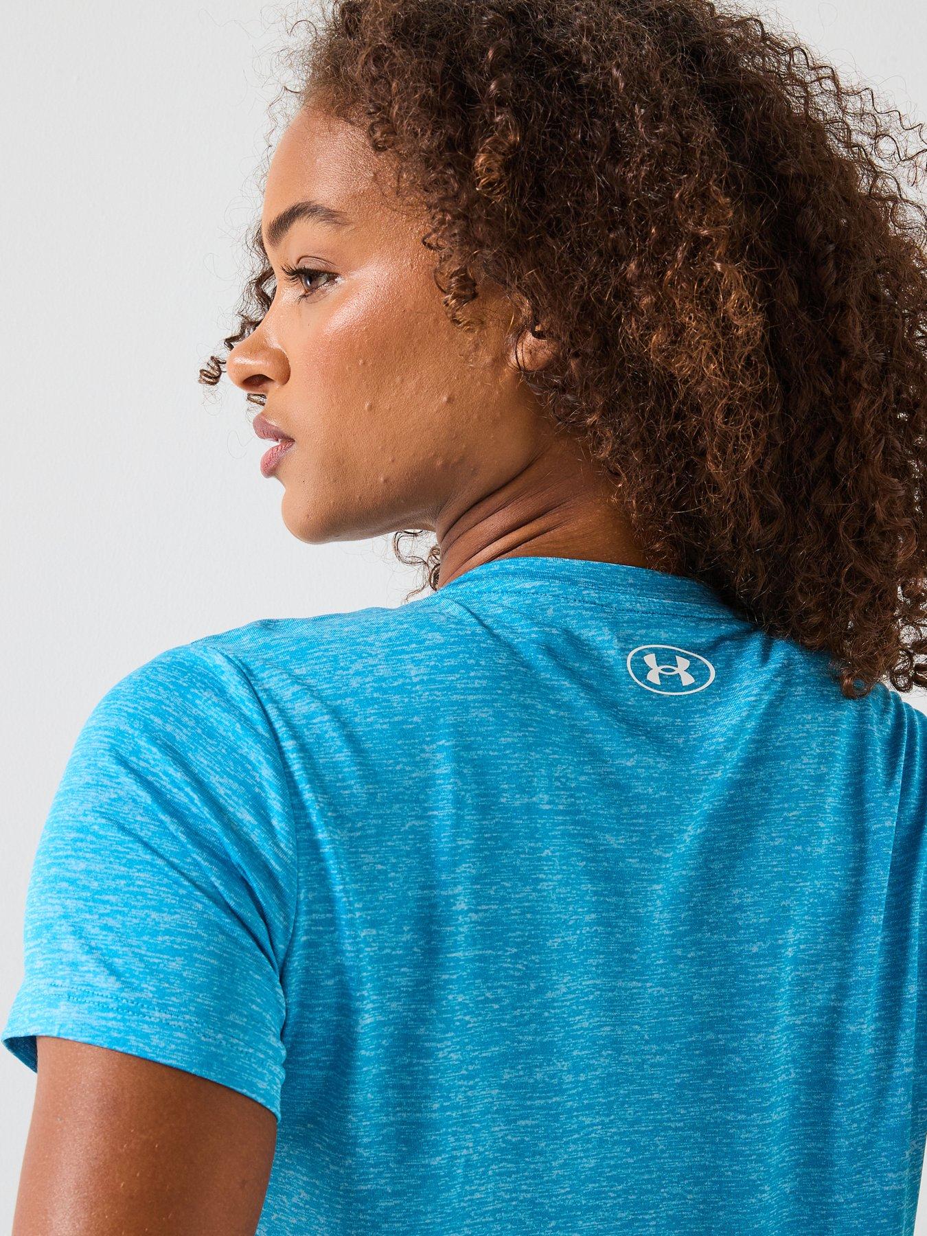 Image 5 of 6 of UNDER ARMOUR Womens Training Tech Twist V-Neck T-Shirt - Blue