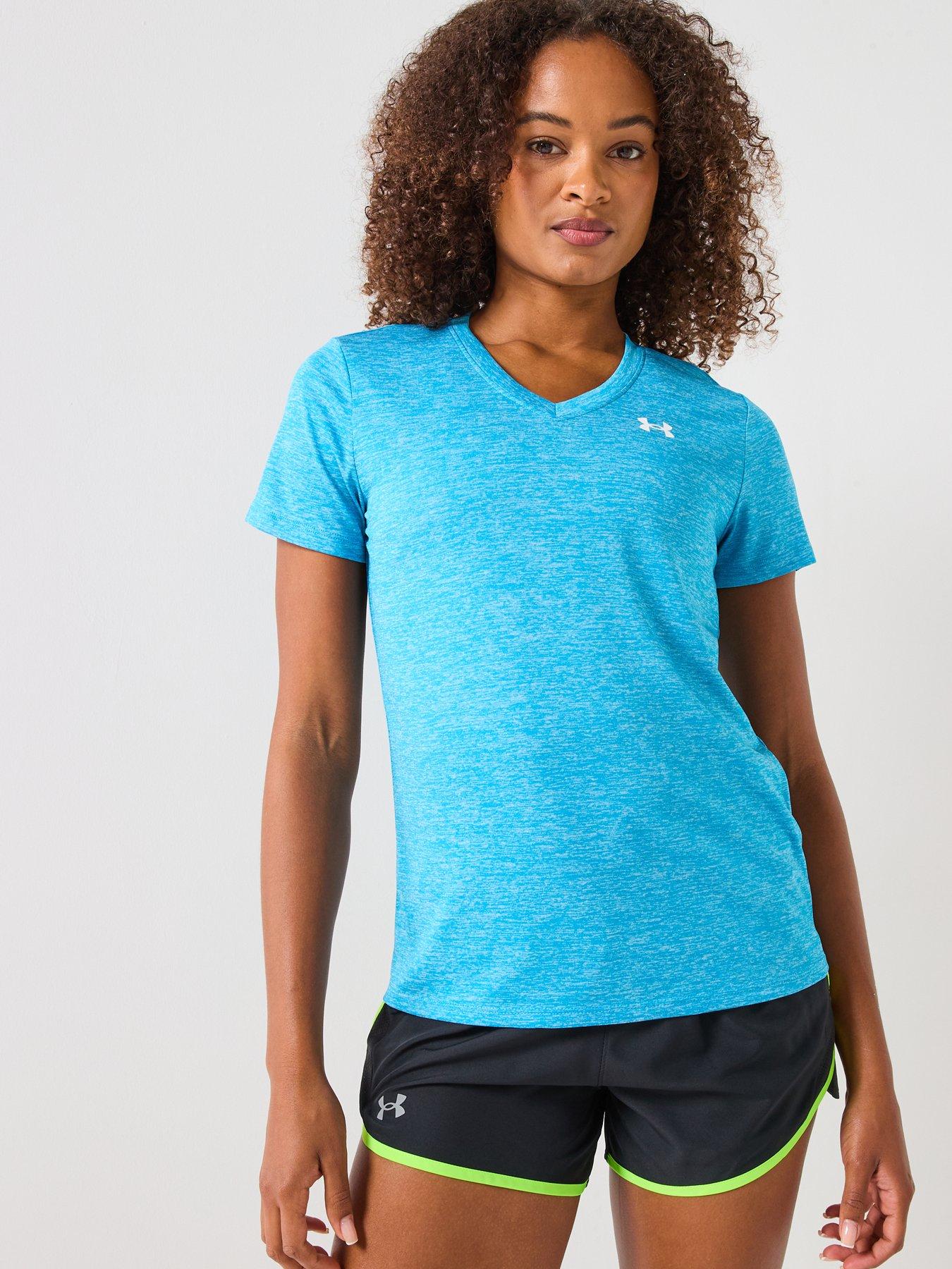 Image 6 of 6 of UNDER ARMOUR Womens Training Tech Twist V-Neck T-Shirt - Blue