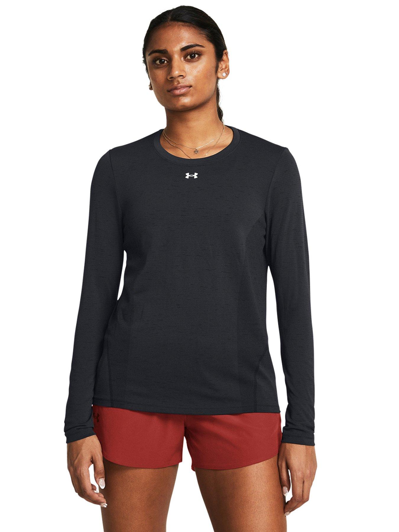 UNDER ARMOUR Womens Training Vanish Seamless Loose Long Sleeve T-Shirt - Black