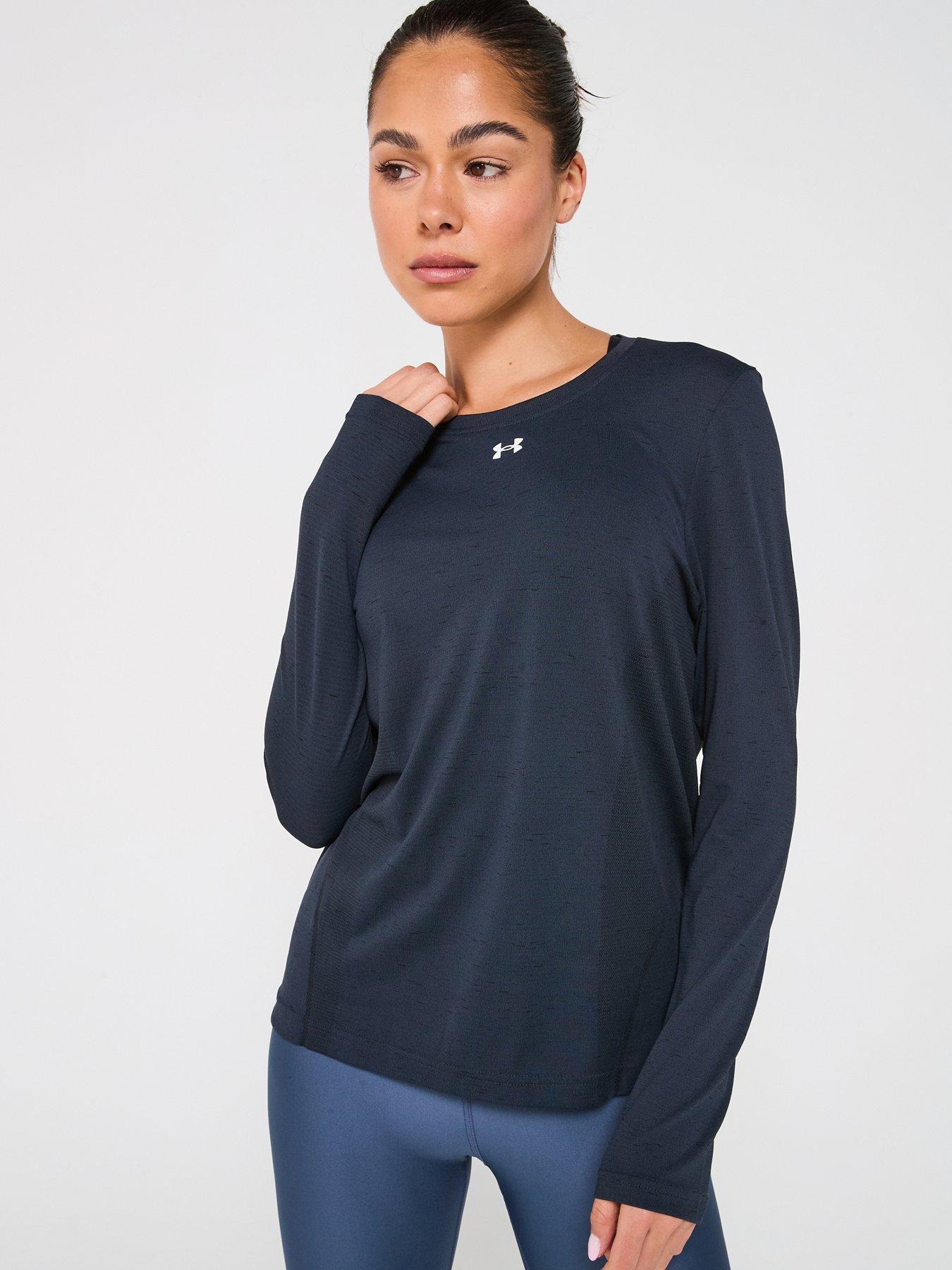 UNDER ARMOUR Womens Training Vanish Seamless Loose Long Sleeve T-Shirt - Black