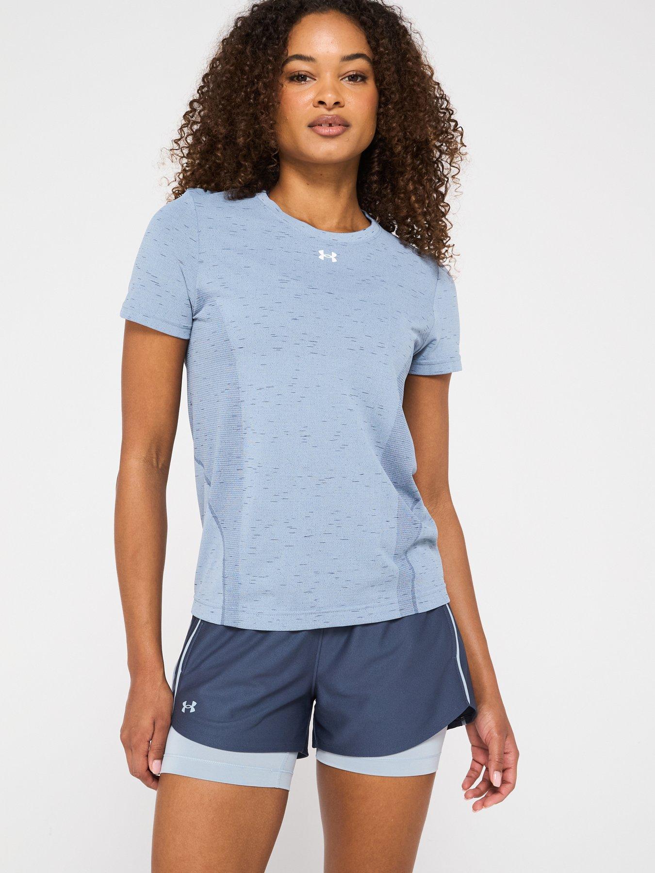 Image 1 of 6 of UNDER ARMOUR Womens Training Vanish Seamless Loose T-Shirt - Blue