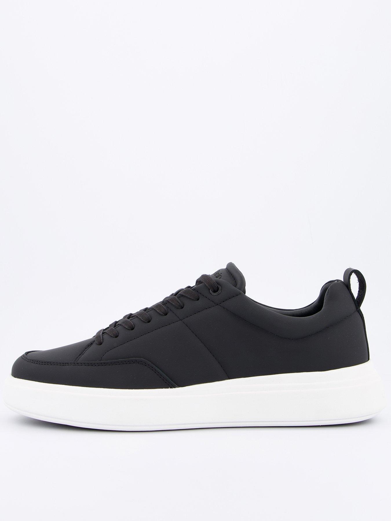 Image 1 of 7 of Calvin Klein Low Top Lace Up Basket Pump Trainers - Black