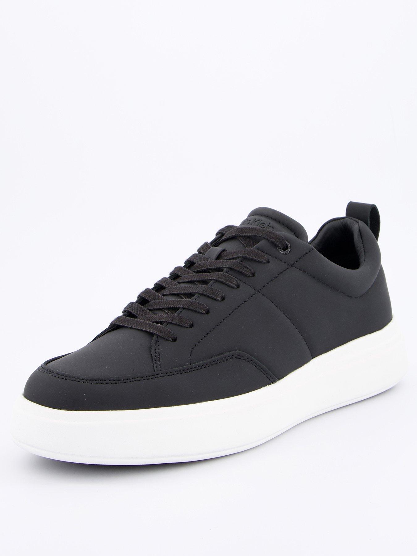 Image 2 of 7 of Calvin Klein Low Top Lace Up Basket Pump Trainers - Black