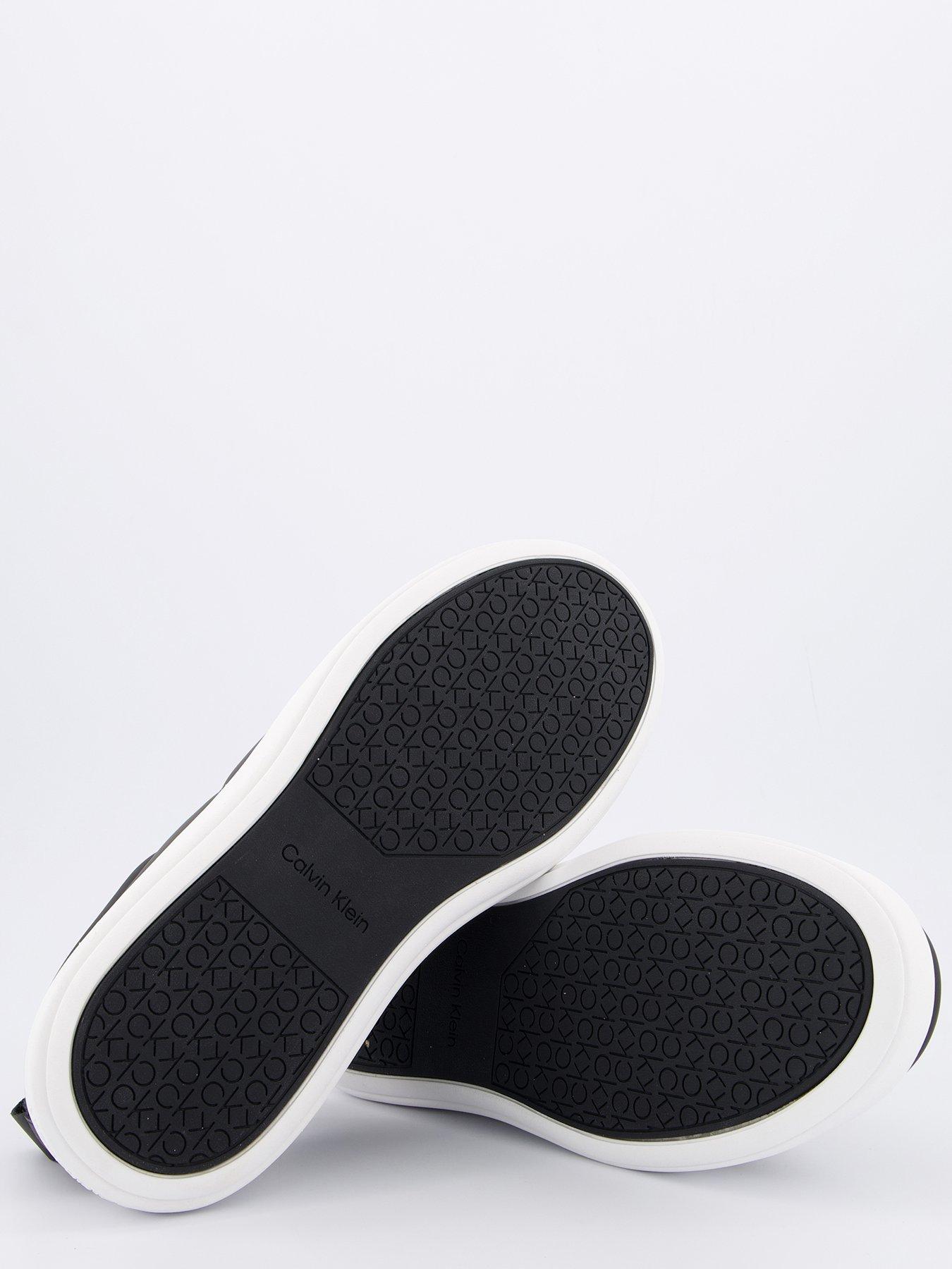 Image 4 of 7 of Calvin Klein Low Top Lace Up Basket Pump Trainers - Black