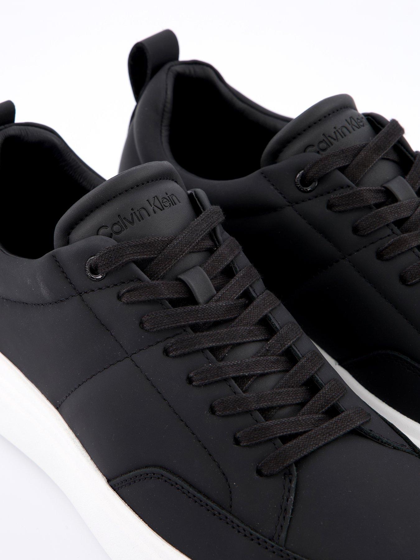 Image 5 of 7 of Calvin Klein Low Top Lace Up Basket Pump Trainers - Black