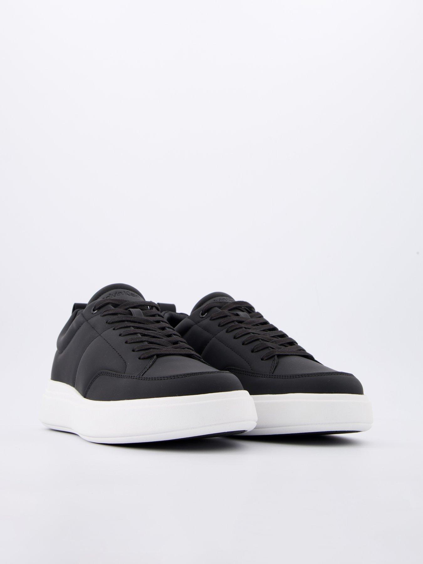 Image 6 of 7 of Calvin Klein Low Top Lace Up Basket Pump Trainers - Black