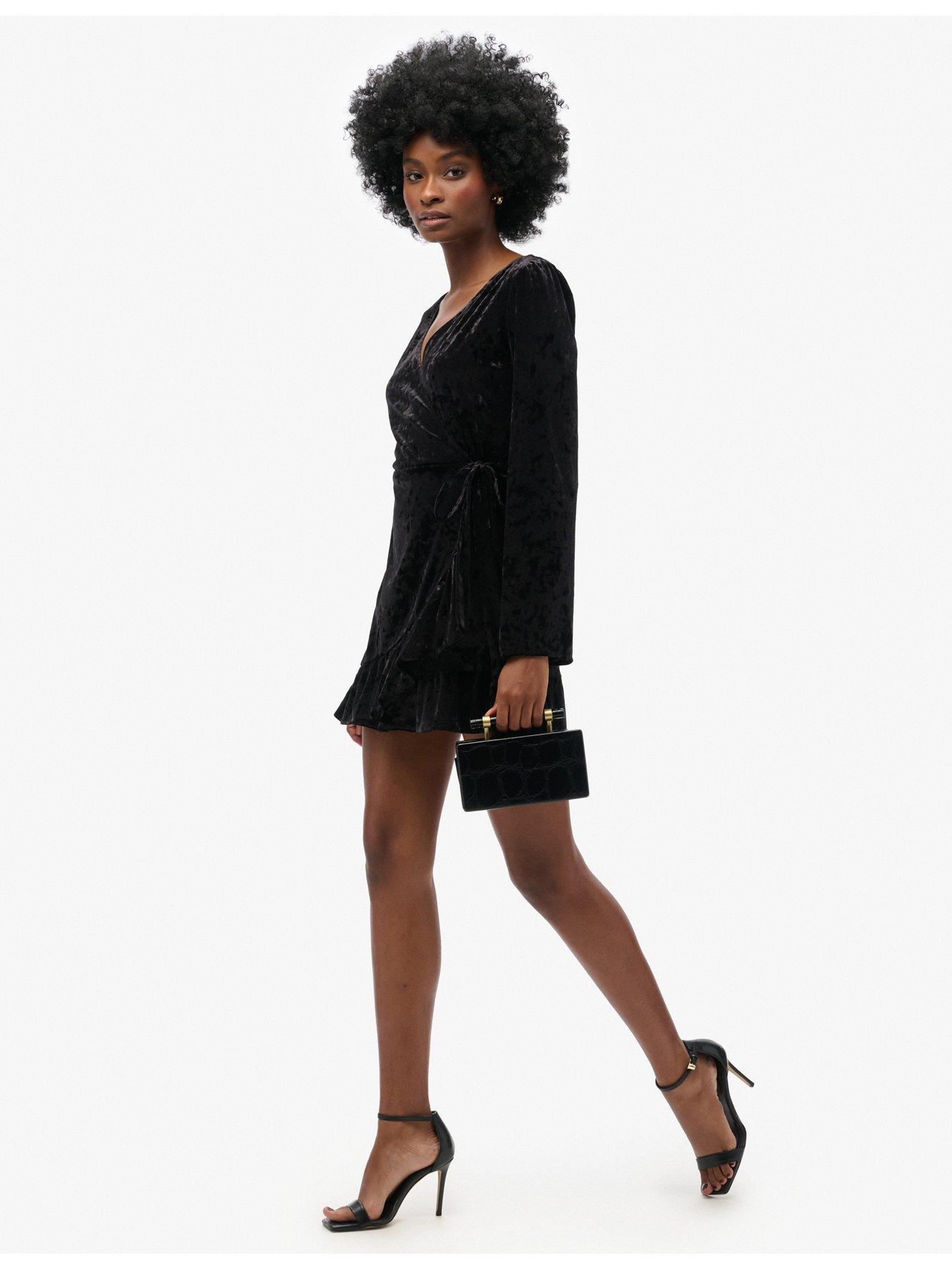 superdry-long-sleeve-velvet-wrap-mini-dress-blackoutfit