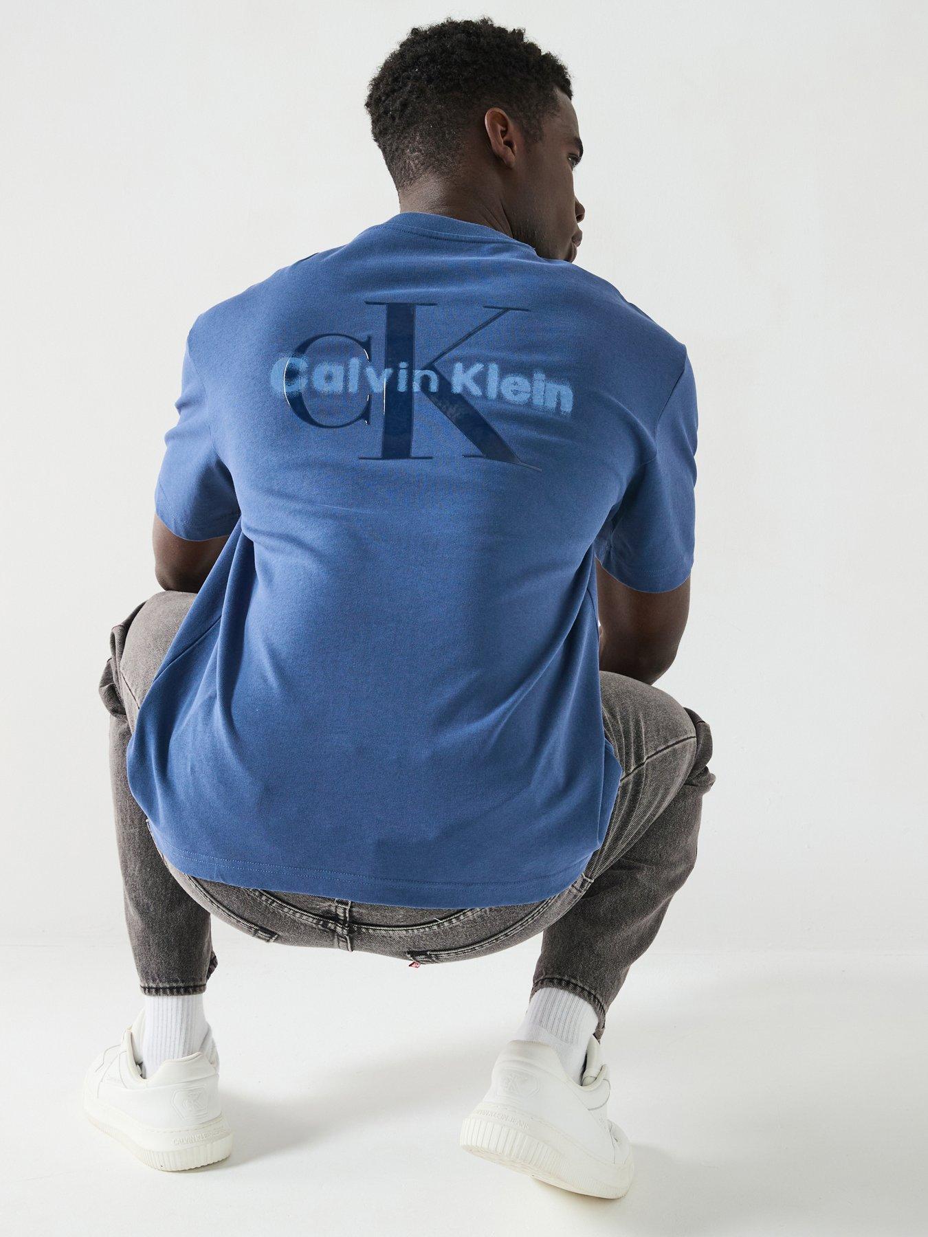 undefined Liquid Mono Logo T-Shirt - Blue