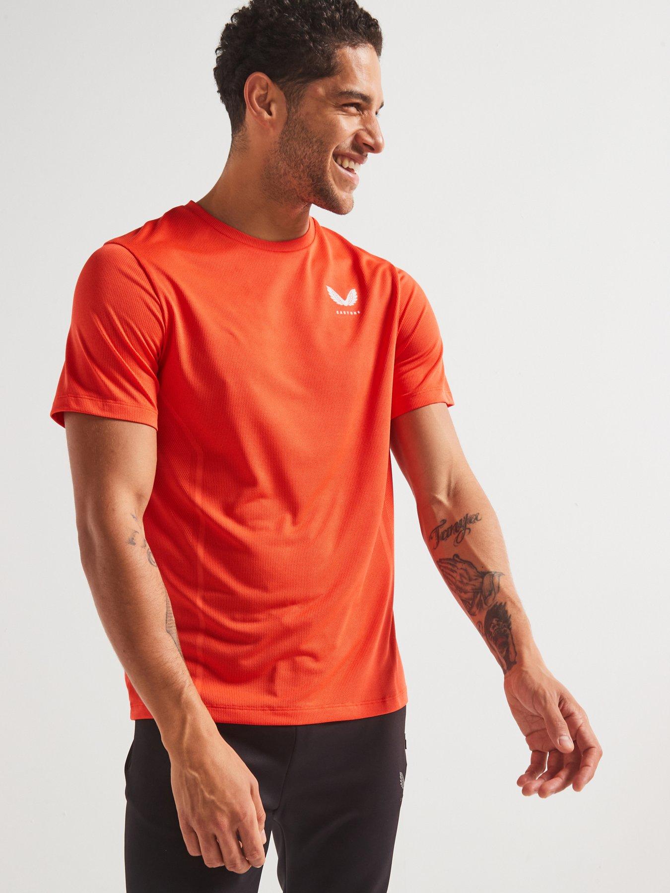 Image of Castore Mens Training Apex Enginee Knit Short Sleeve T-Shirt - Red