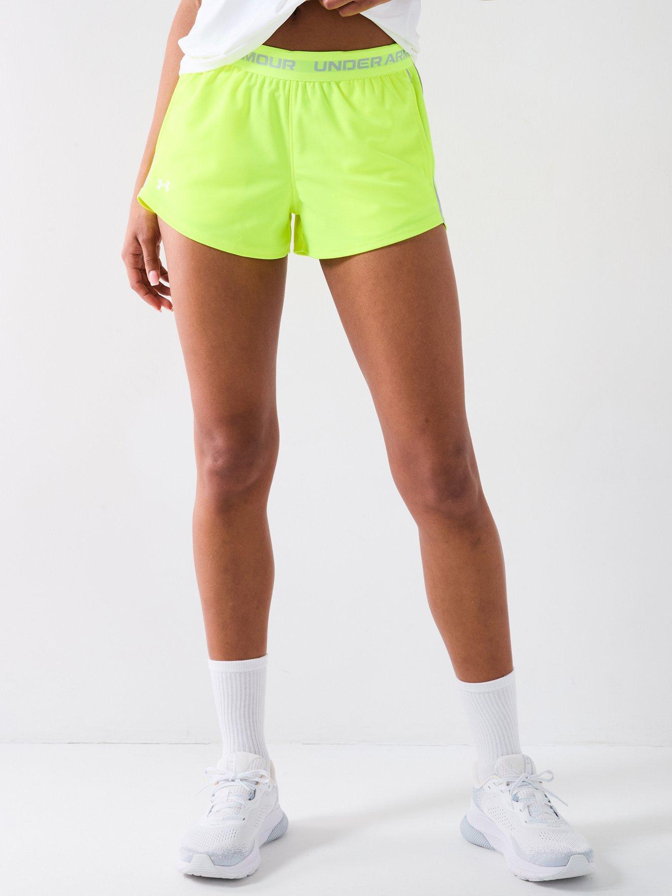 UNDER ARMOUR Women's Training Tech Play Up Shorts - Yellow
