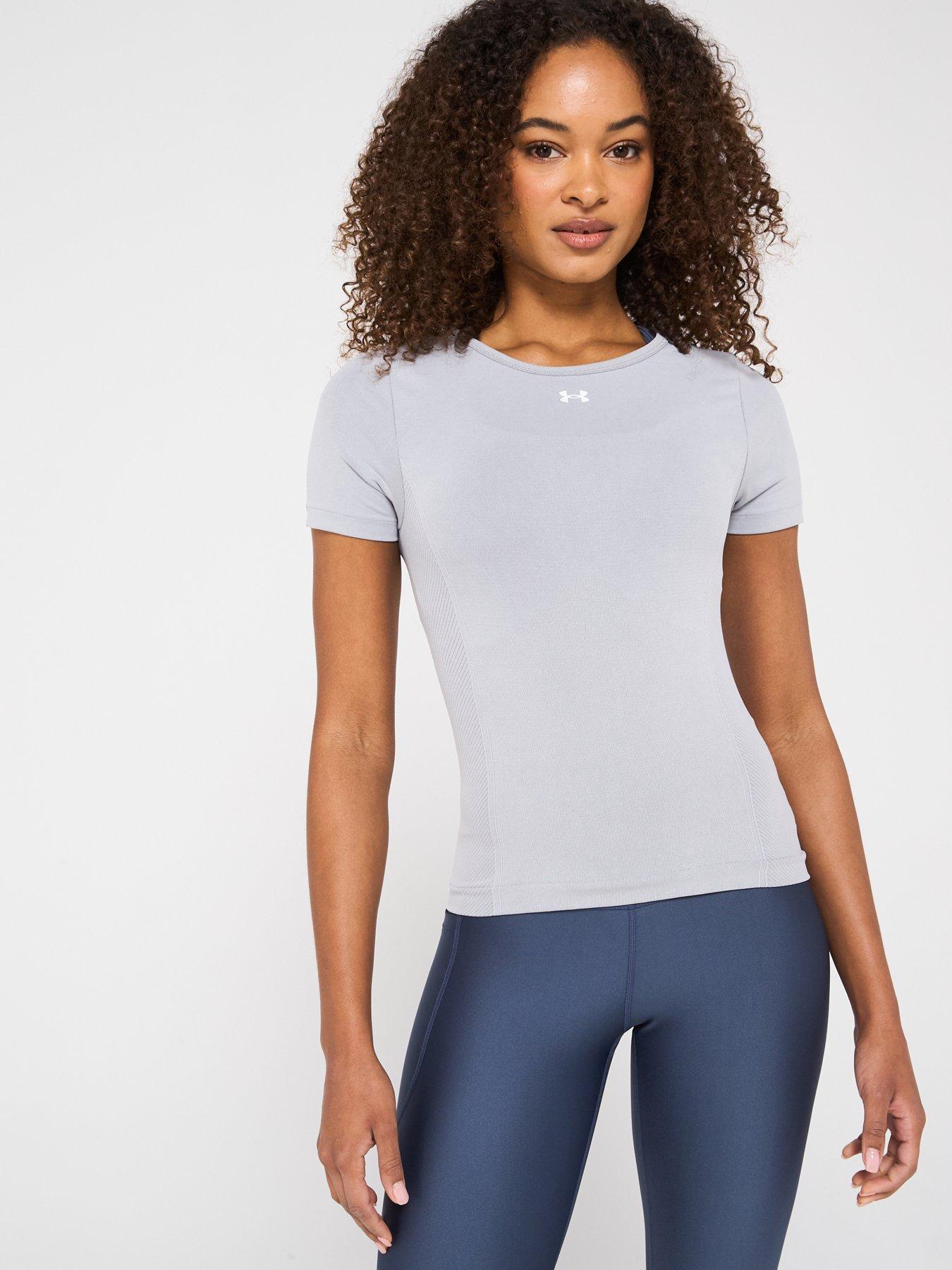 UNDER ARMOUR Women's Training Vanish Seamless Washed T-Shirt - Black