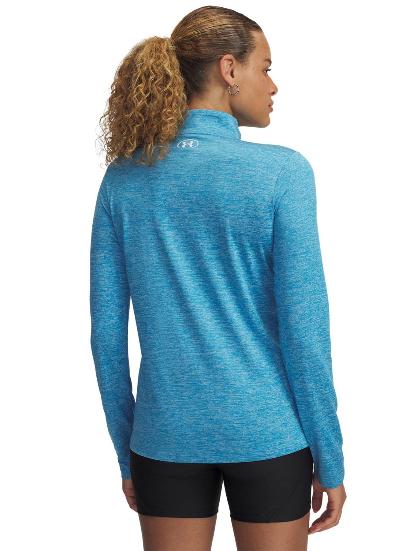 under-armour-womens-training-tech-twist-12-zip-top-bluestillFront