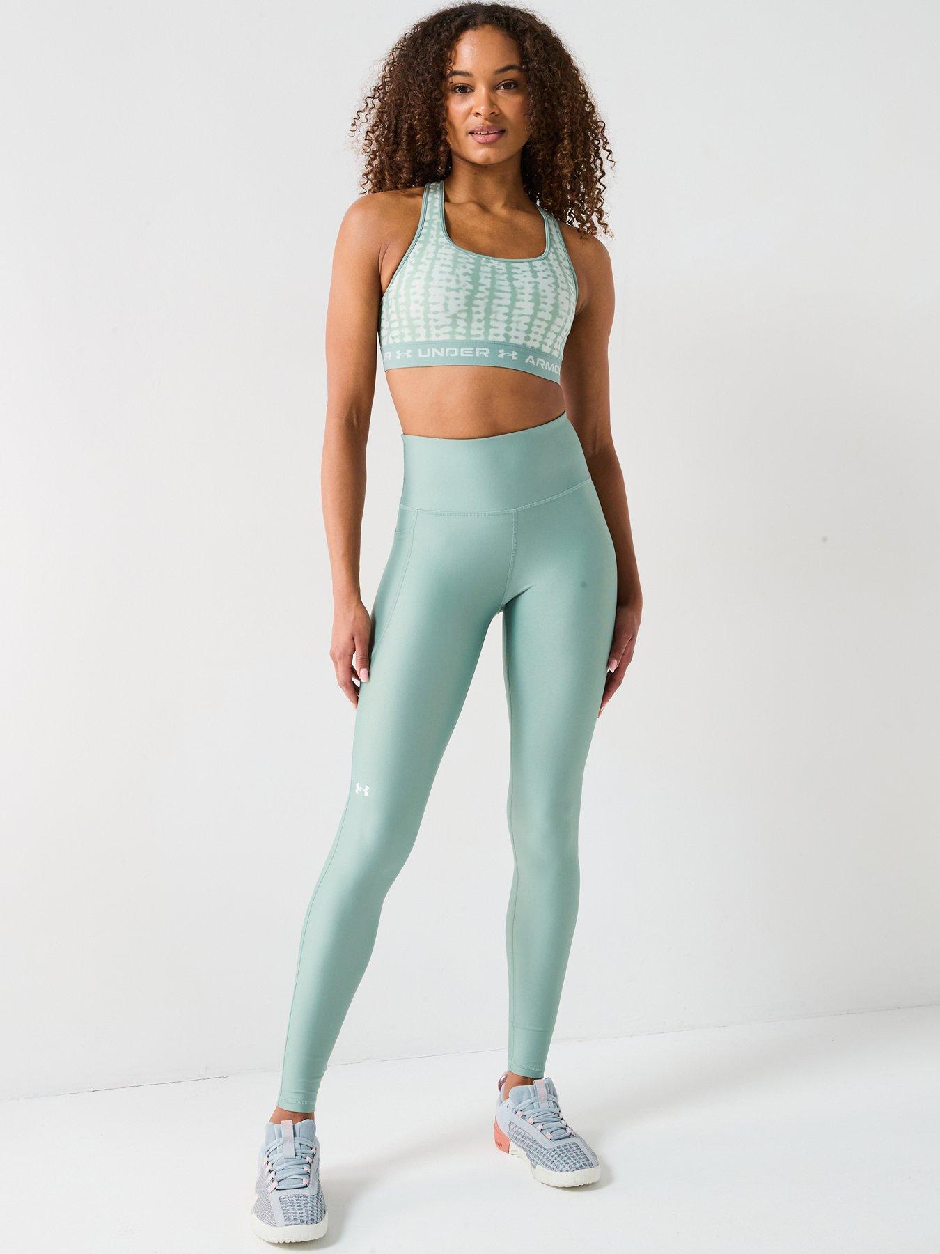 Image 3 of 5 of UNDER ARMOUR Womens Training Tech High Rise Tights - Green