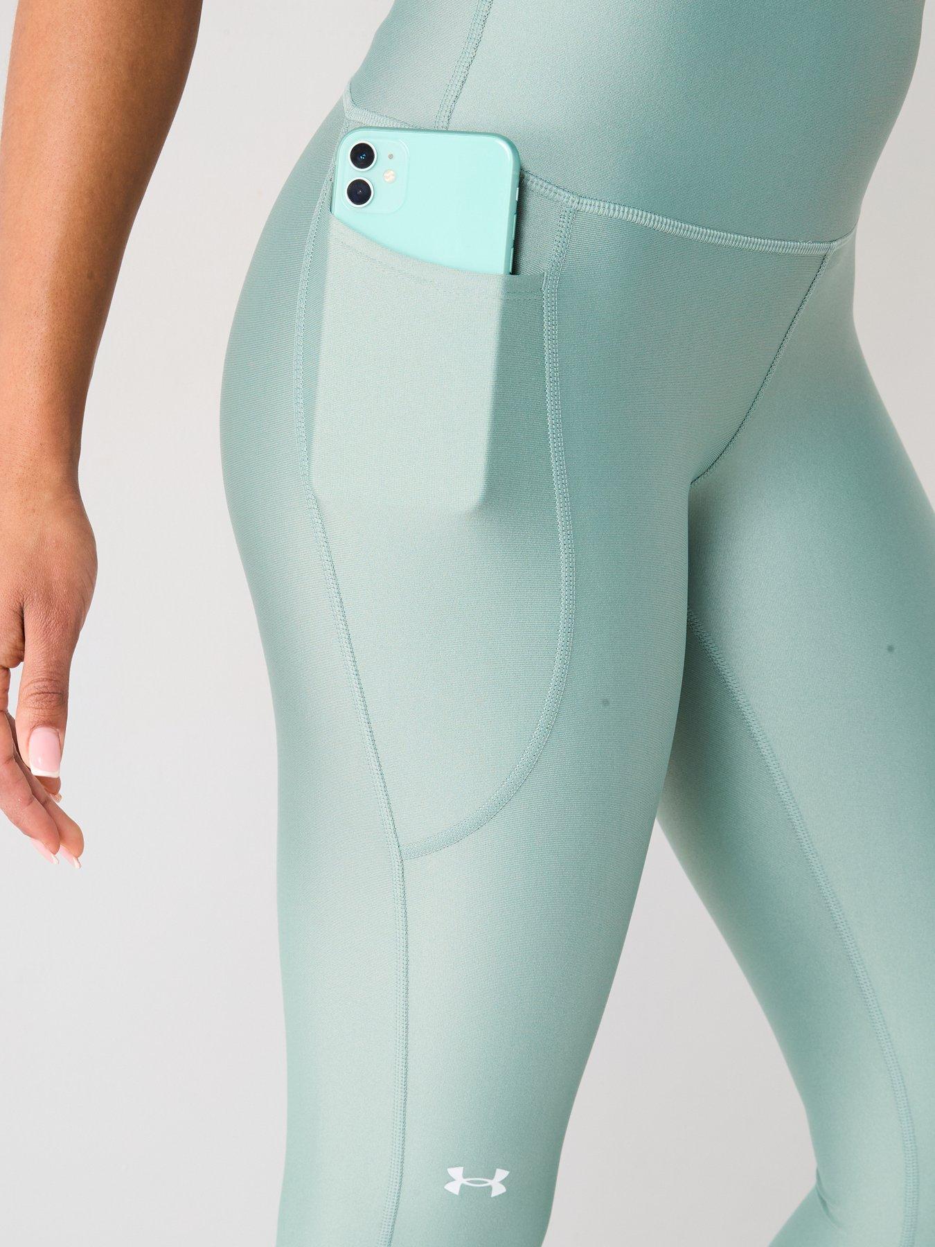 Image 4 of 5 of UNDER ARMOUR Womens Training Tech High Rise Tights - Green