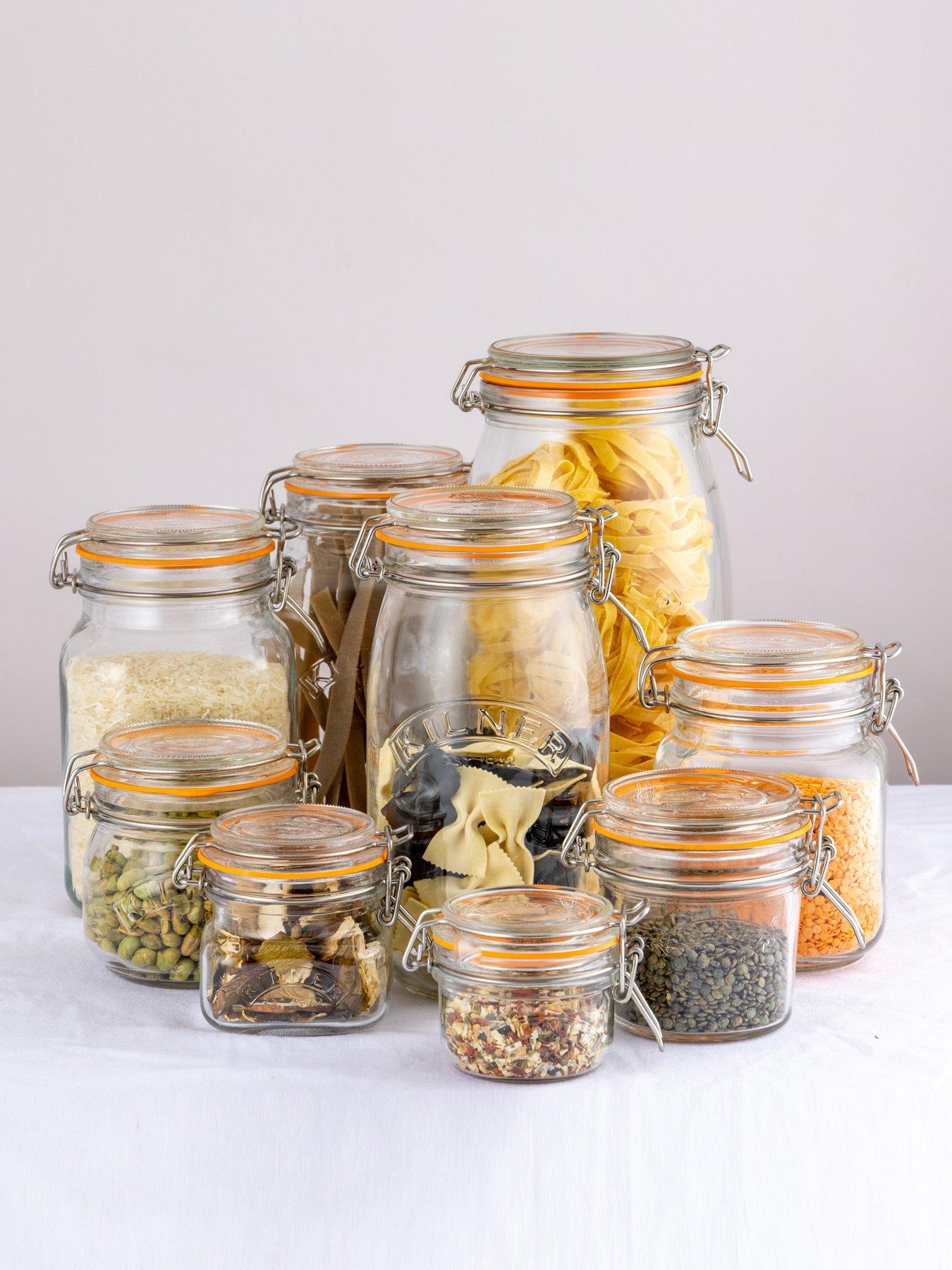 Image 4 of 8 of KILNER Set Of 4 Clip Top Round Jars 1l