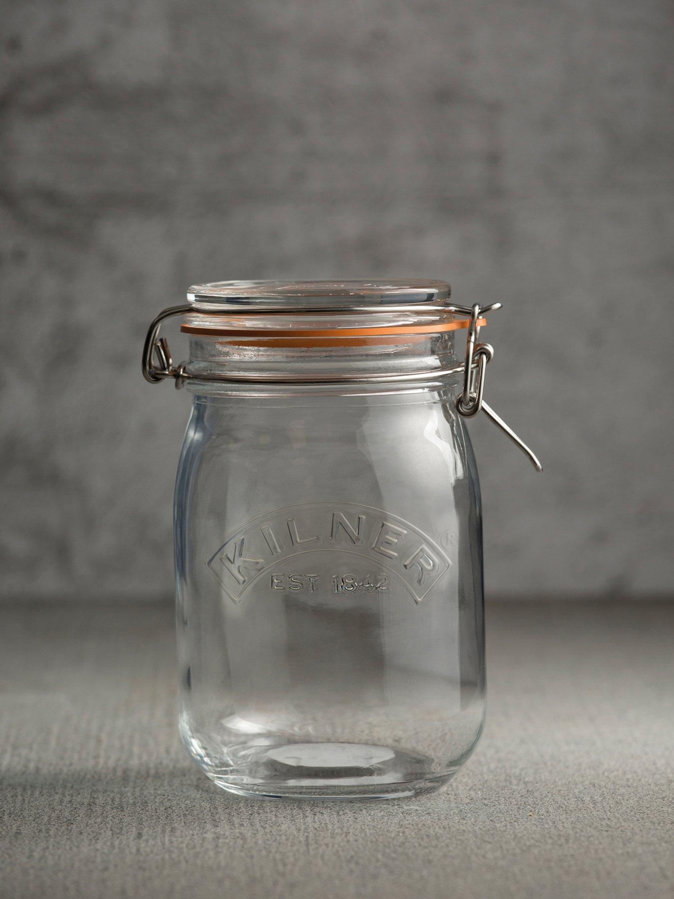 Image 5 of 8 of KILNER Set Of 4 Clip Top Round Jar 1l