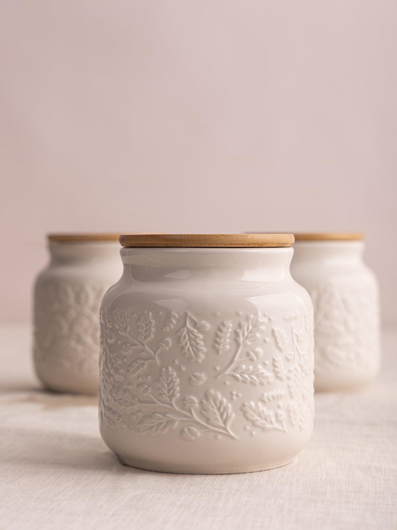 undefined Acorn Set Tea, Coffee, Sugar Storage Jars