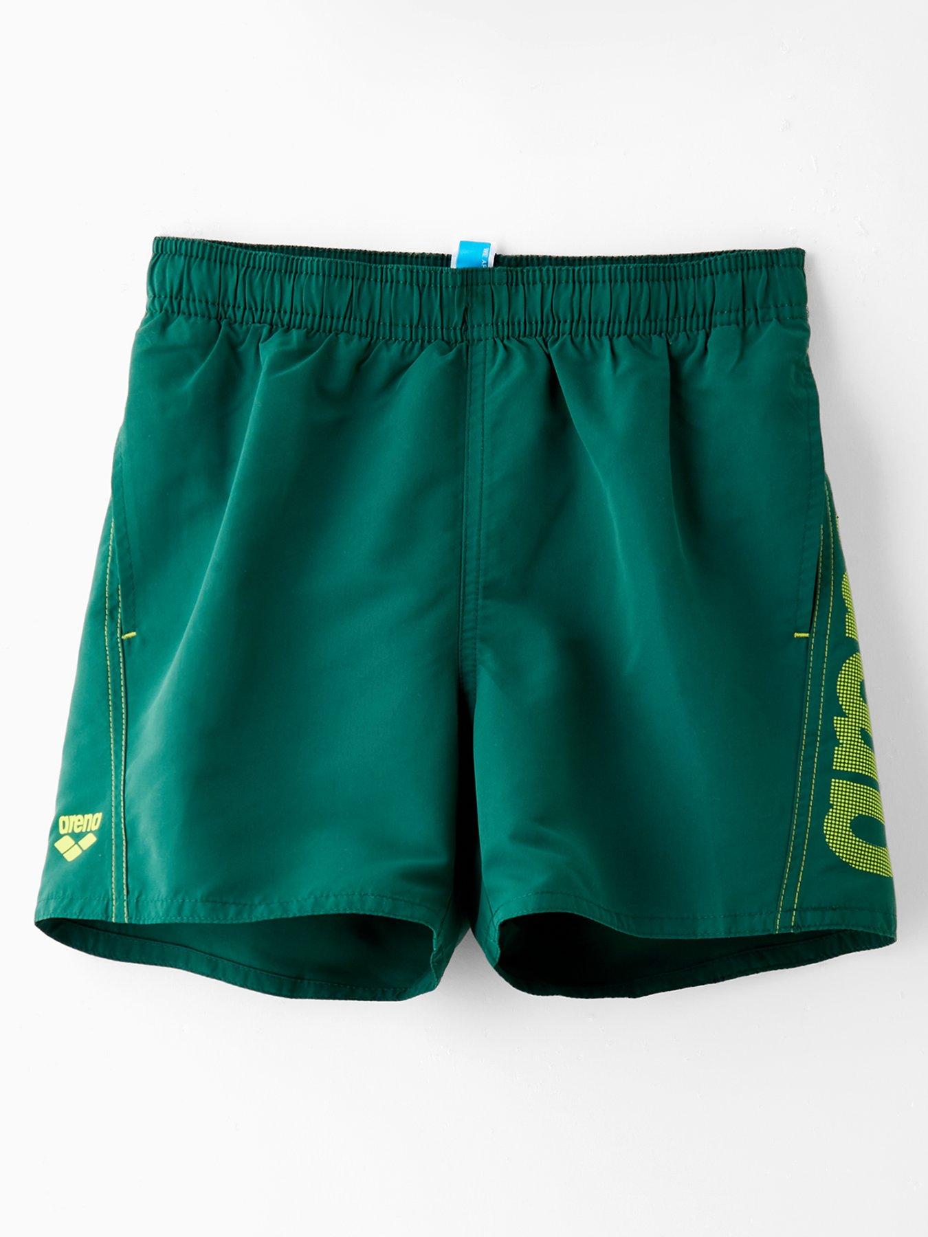 Image 1 of 5 of Arena Boy's Fundamentals Junior Logo Boxing Shorts - Green