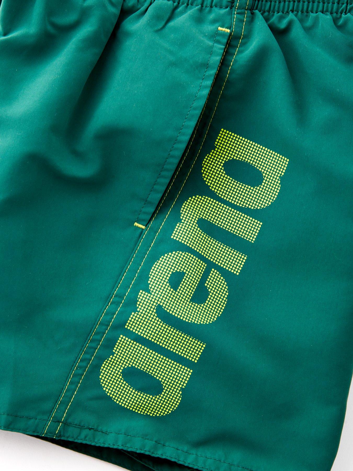Image 3 of 5 of Arena Boy's Fundamentals Junior Logo Boxing Shorts - Green