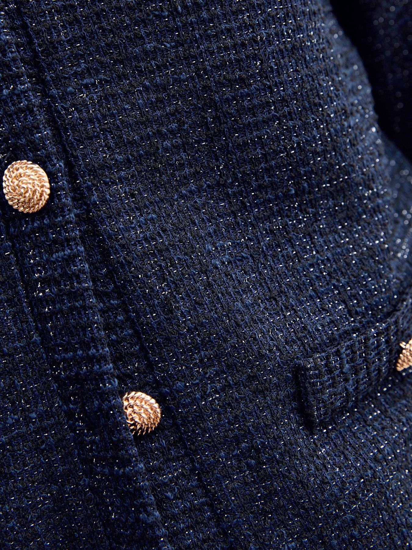 new-look-navy-sparkle-textured-button-detail-cardigandetail