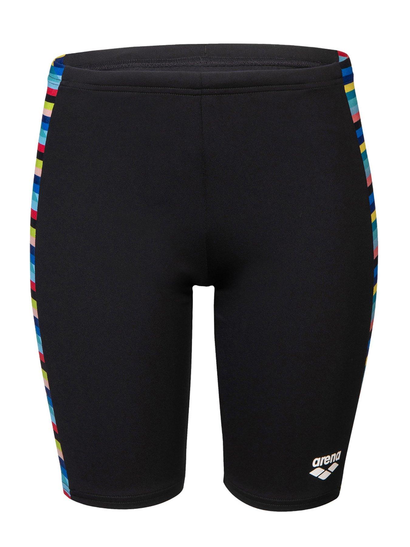 Arena Boy's Racing Stripe Swim Jammer - Black