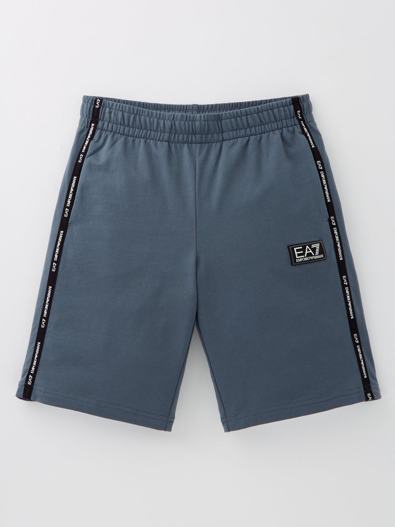 undefined Boys Tape Logo Jog Shorts - Dark Grey