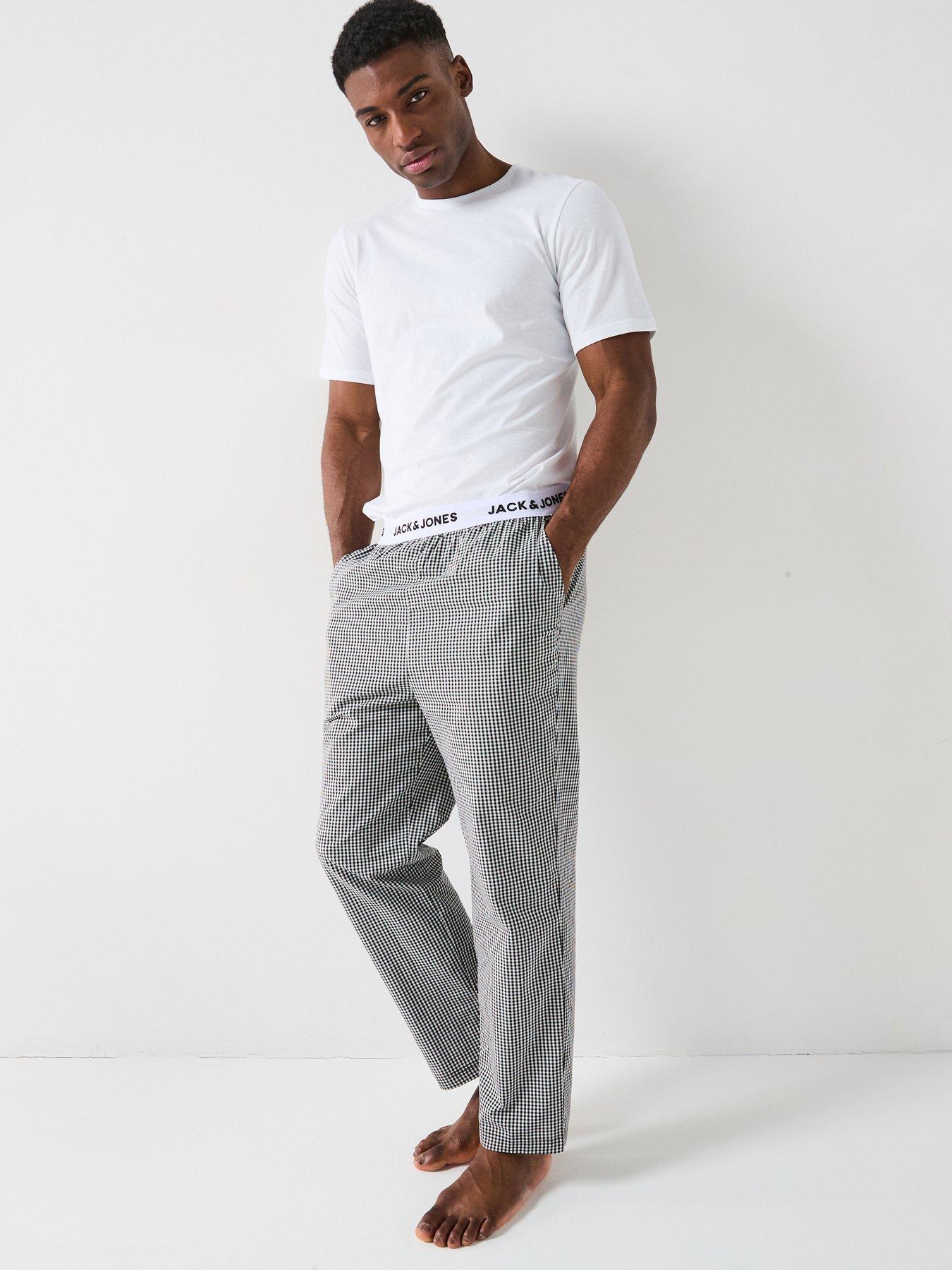 undefined Jack  &  Jones Hubert T-shirt  &  Woven Pants Pyjama Set - Black/White