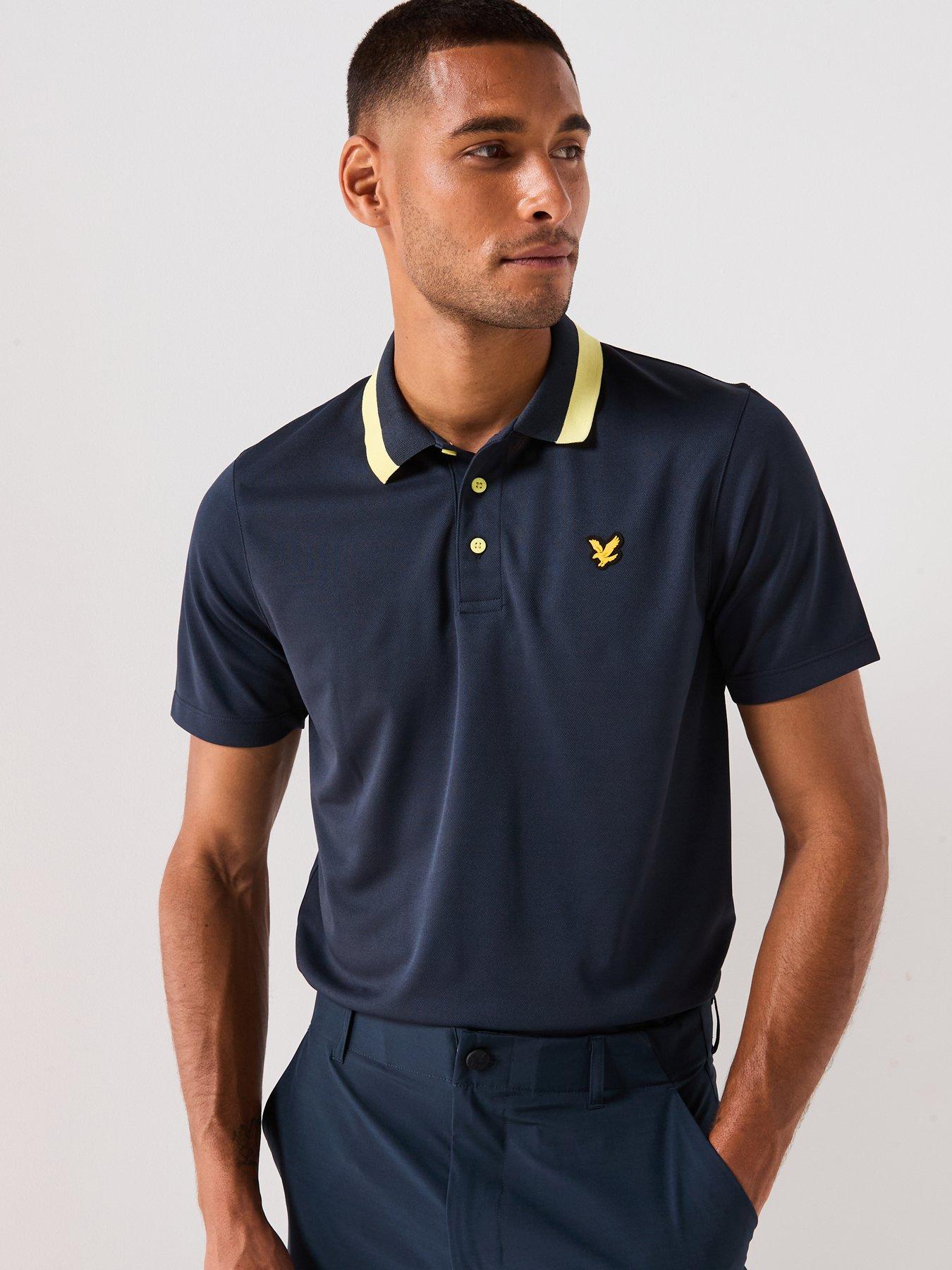 Lyle & Scott Mens Tipped Collar Polo Shirt - Navy