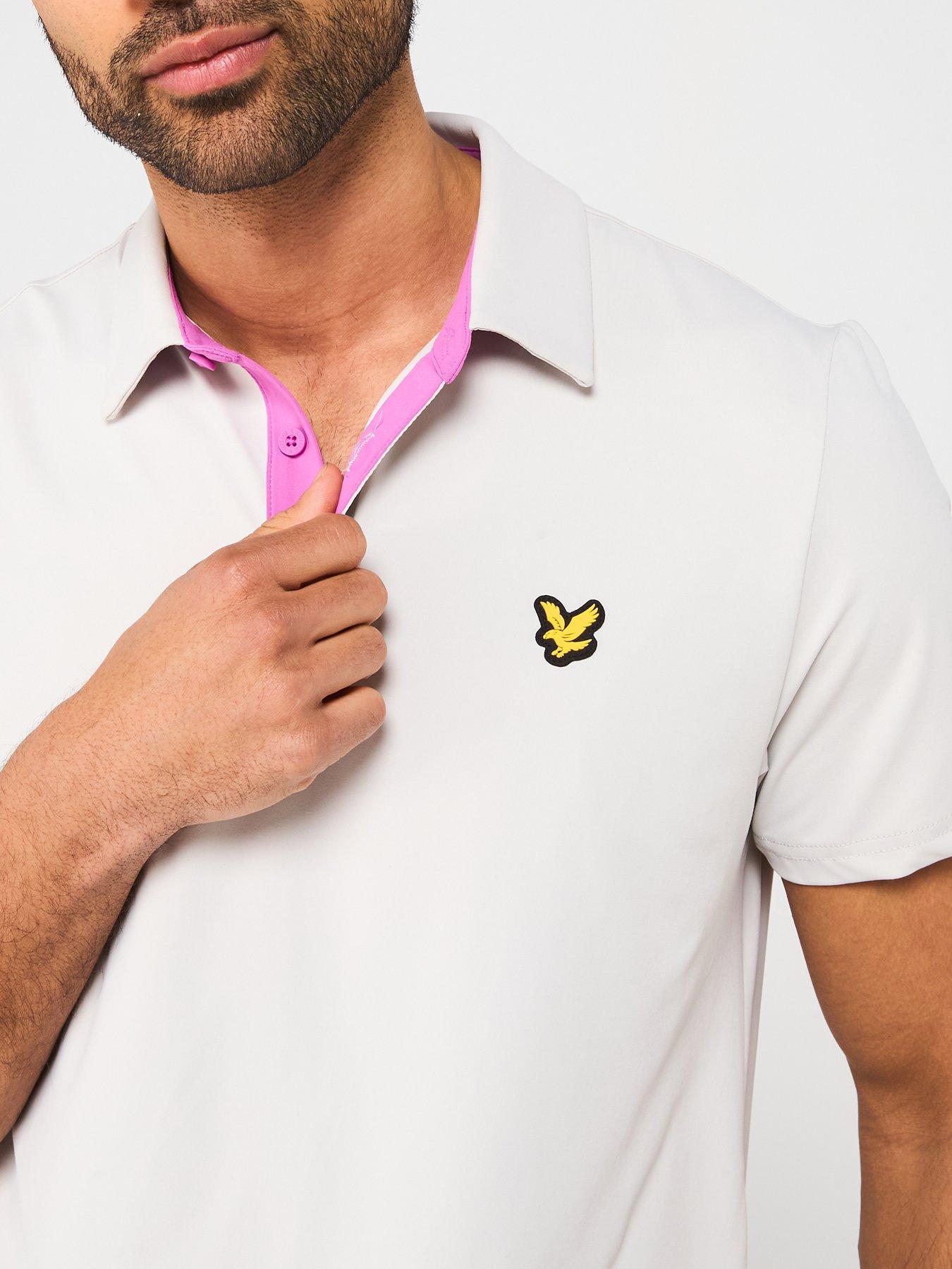 Image 5 of 5 of Lyle & Scott Mens Contrast Placket Polo Shirt - Cream