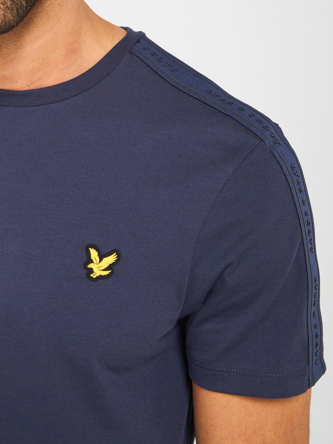Image 4 of 4 of Lyle & Scott Mens Tape T-Shirt - Grey