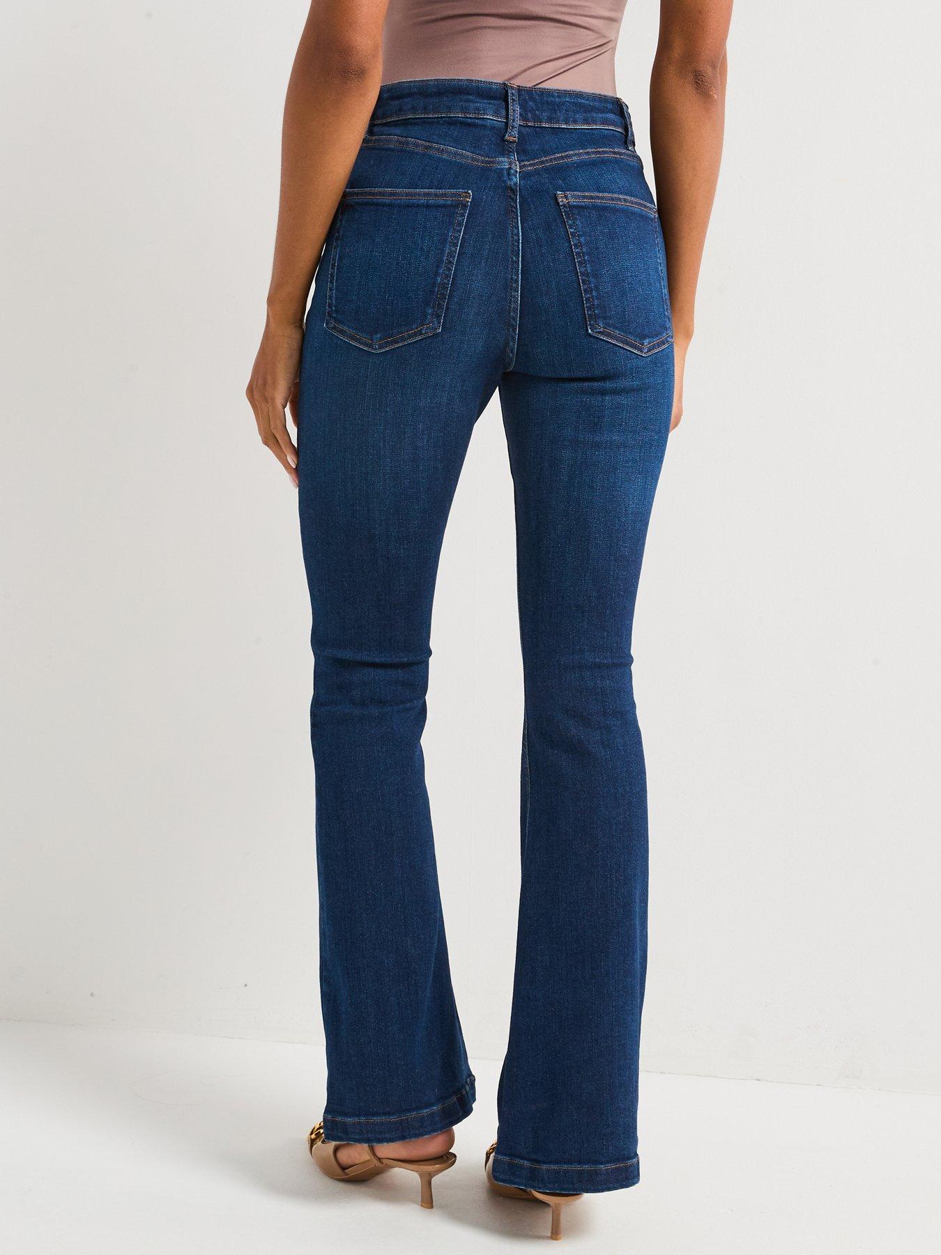 Image 2 of 6 of V by Very High Waist Flare Jean - Dark Wash