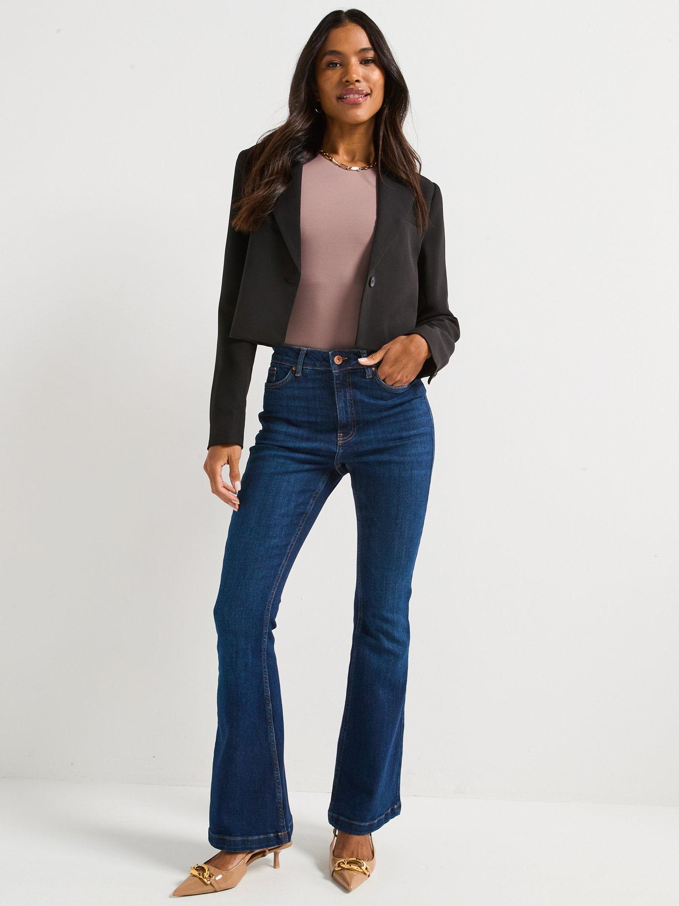 Image 5 of 6 of V by Very High Waist Flare Jean - Dark Wash
