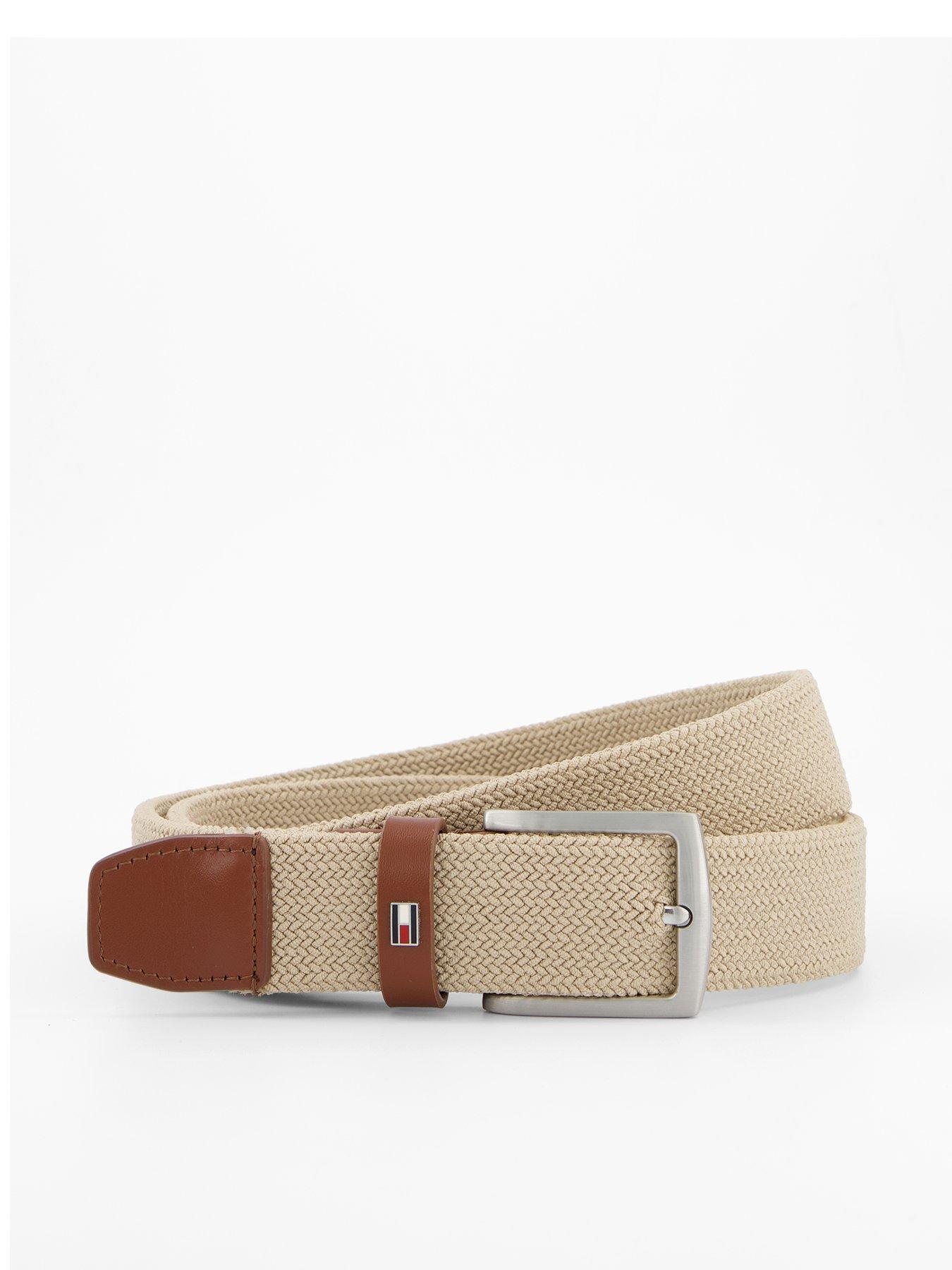 Image of Tommy Hilfiger Denton 35cm Canvas Webbing Belt - Beige