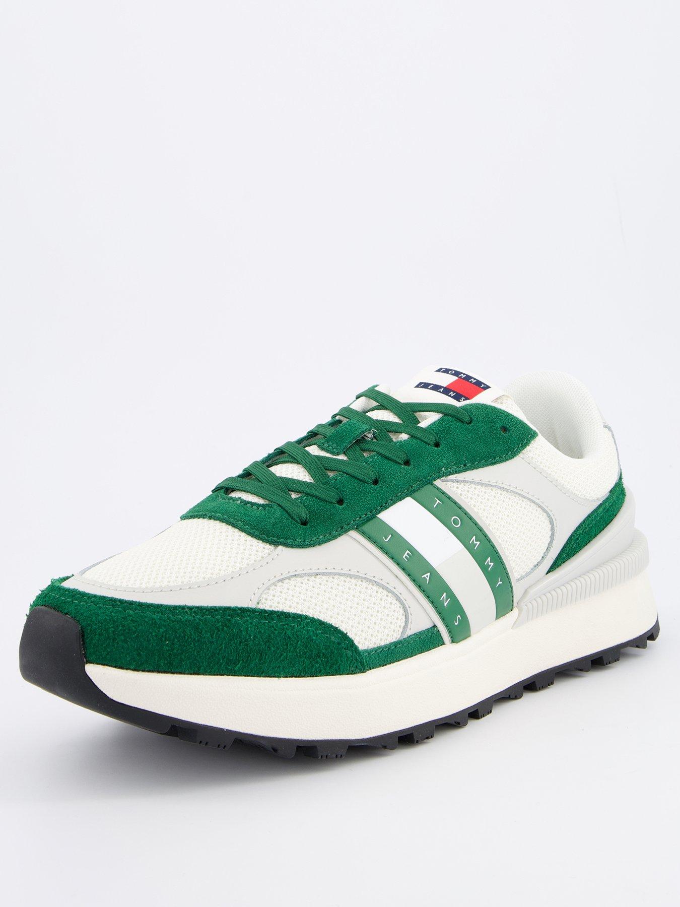 tommy-jeans-mixed-media-technical-runner-shoes-whitegreenstillFront