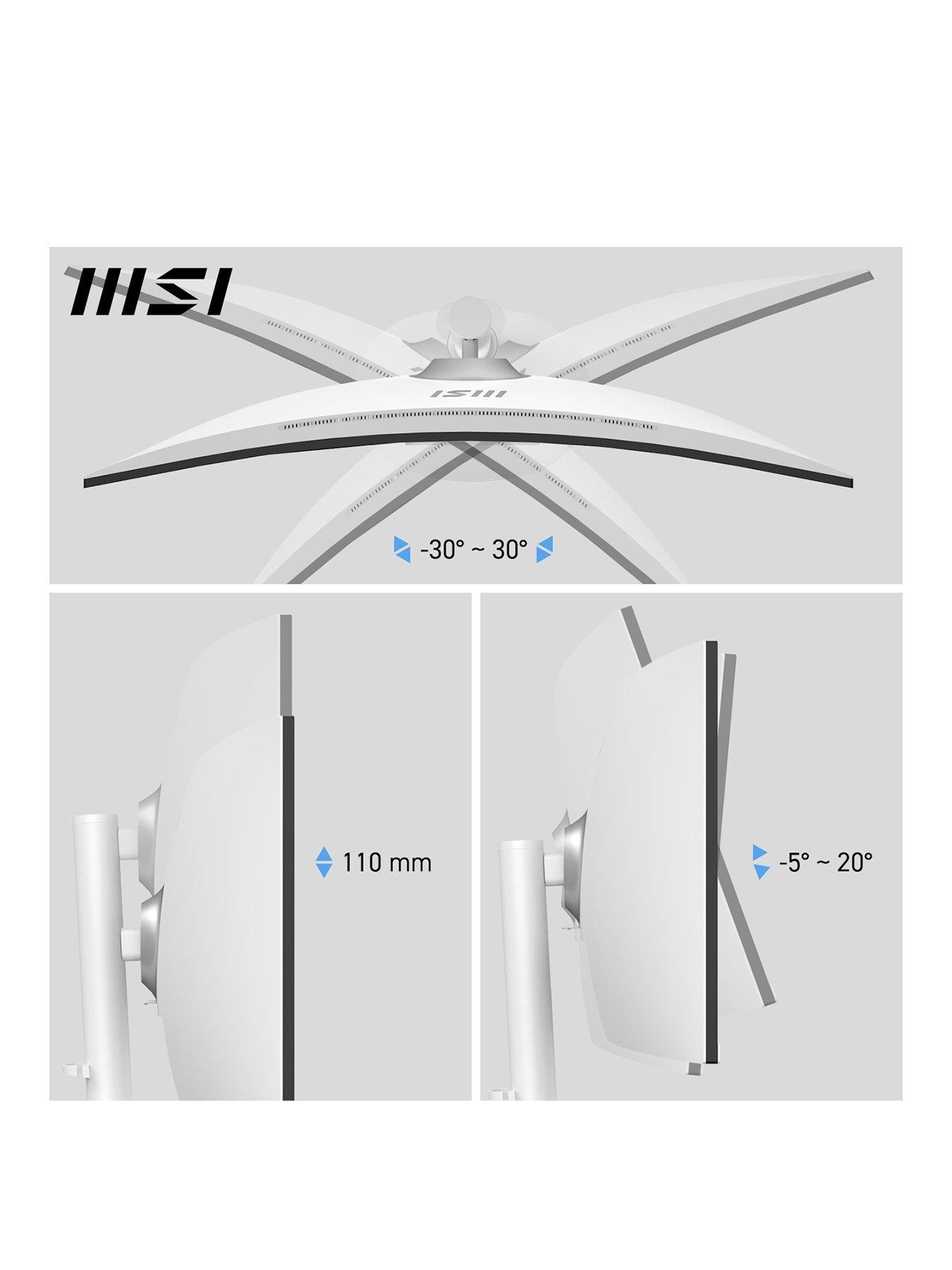 Image 2 of 6 of MSI Modern MD342CQPW - 34in - UWQHD - 120Hz - Curved Monitor - White
