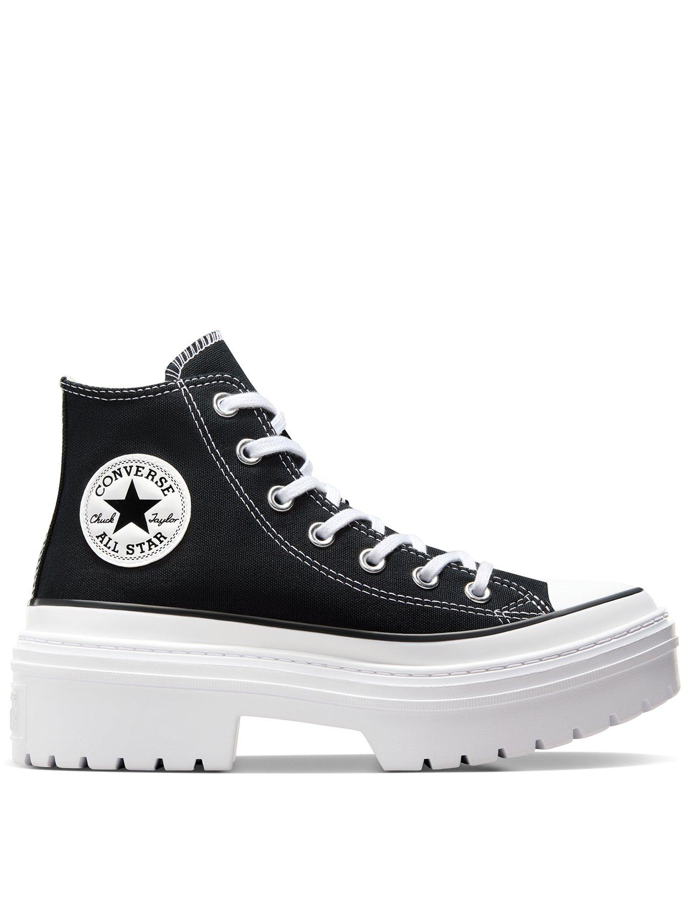 Image 1 of 7 of Converse Womens Chuck Taylor All Star Lugged Heel Canvas Hi/Egret - Black/White