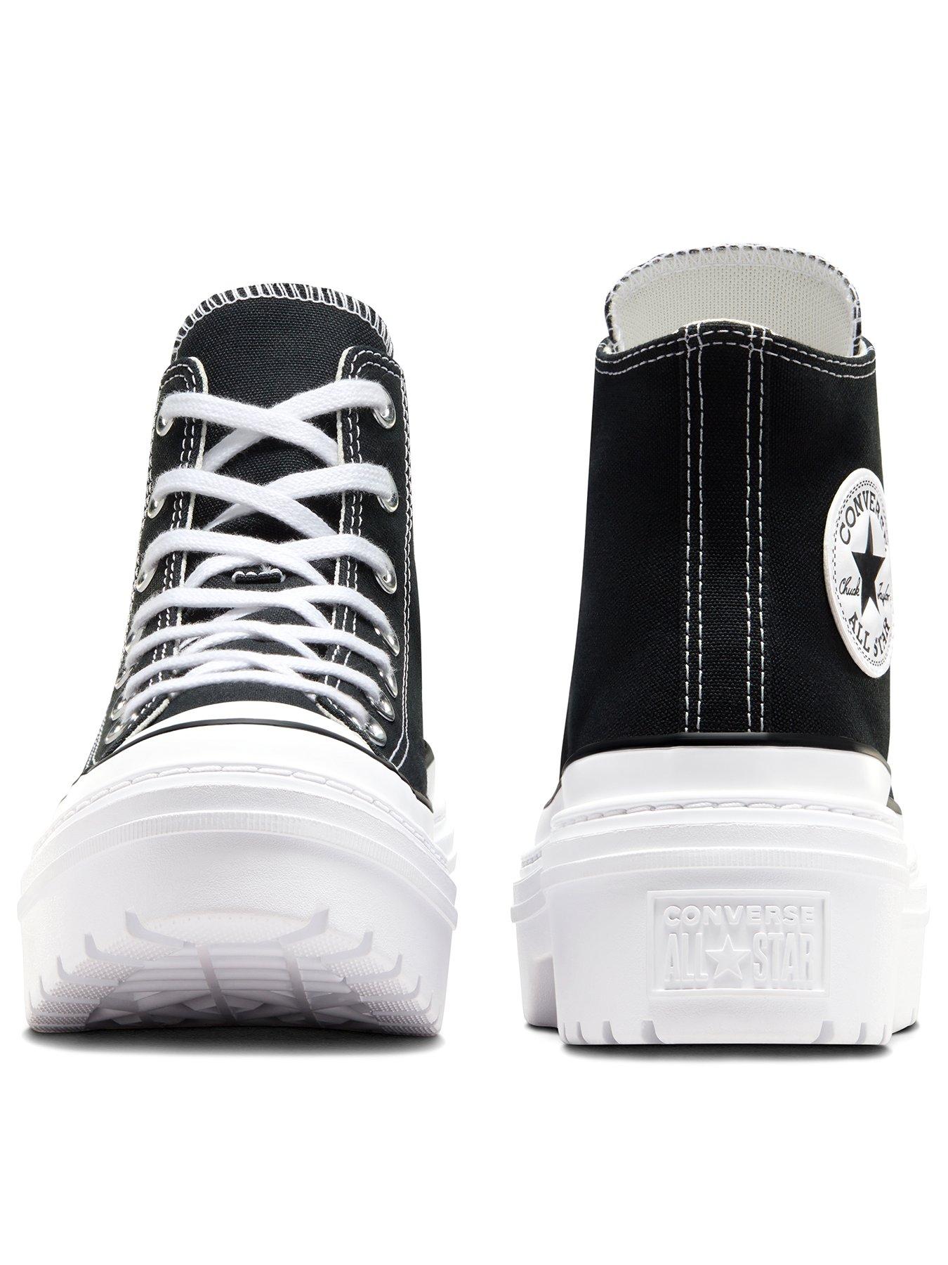 Image 3 of 7 of Converse Womens Chuck Taylor All Star Lugged Heel Canvas Hi/Egret - Black/White