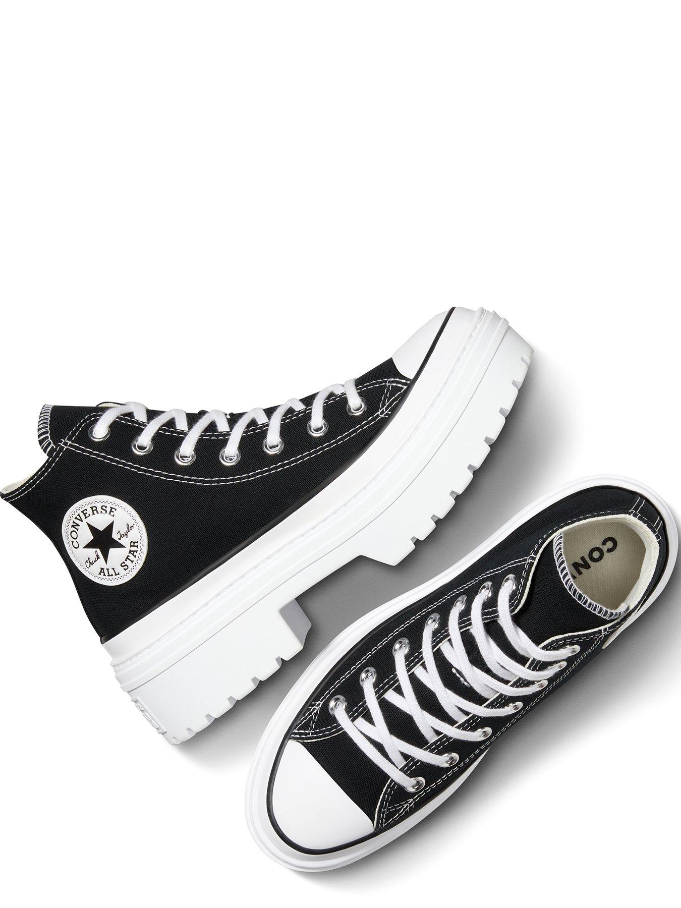 Image 4 of 7 of Converse Womens Chuck Taylor All Star Lugged Heel Canvas Hi/Egret - Black/White