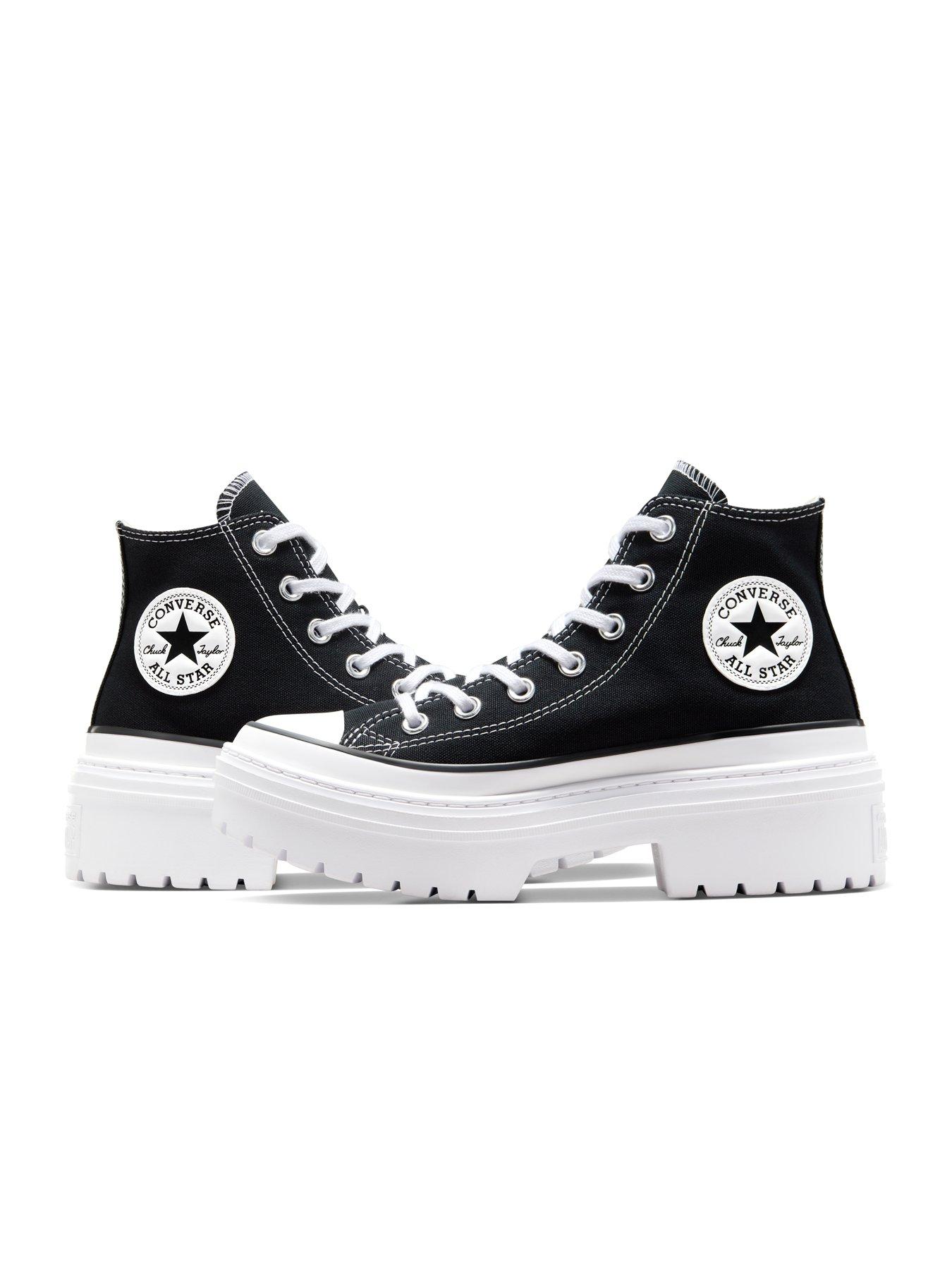 Image 7 of 7 of Converse Womens Chuck Taylor All Star Lugged Heel Canvas Hi/Egret - Black/White