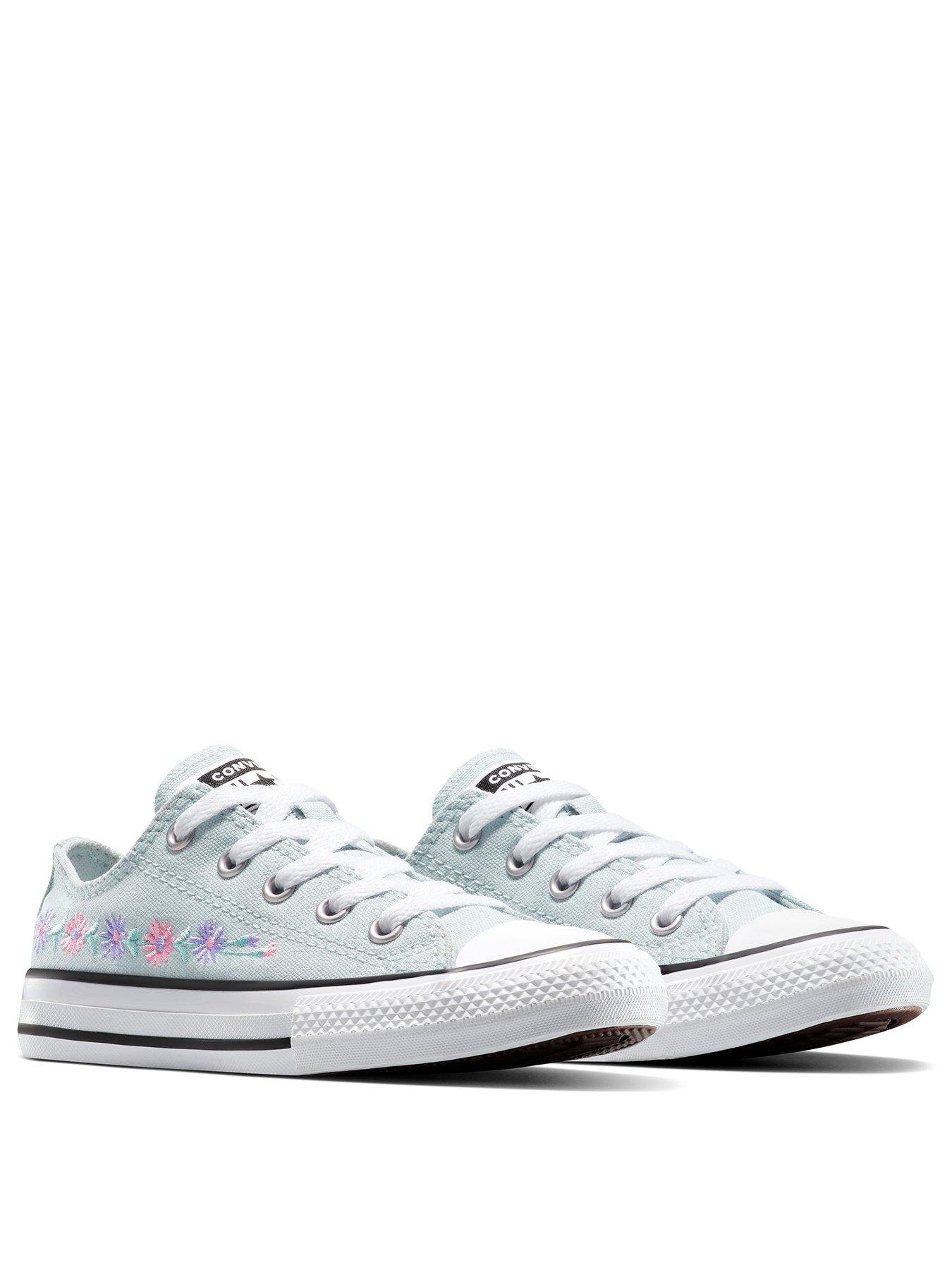 Image 2 of 7 of Converse Kids Ox Trainers - Blue - Court Purple/Violet Heat/White